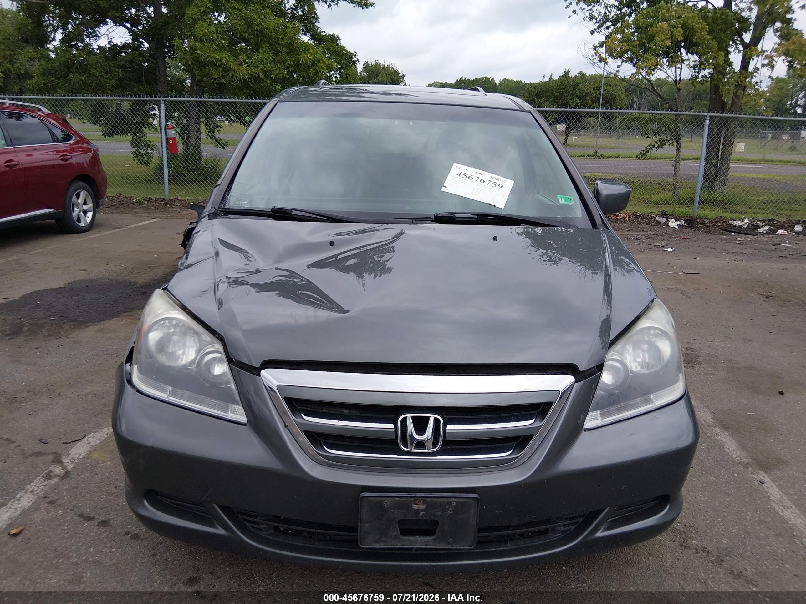 2007 Honda Odyssey Ex-l Gray vin: 5FNRL38777B404359