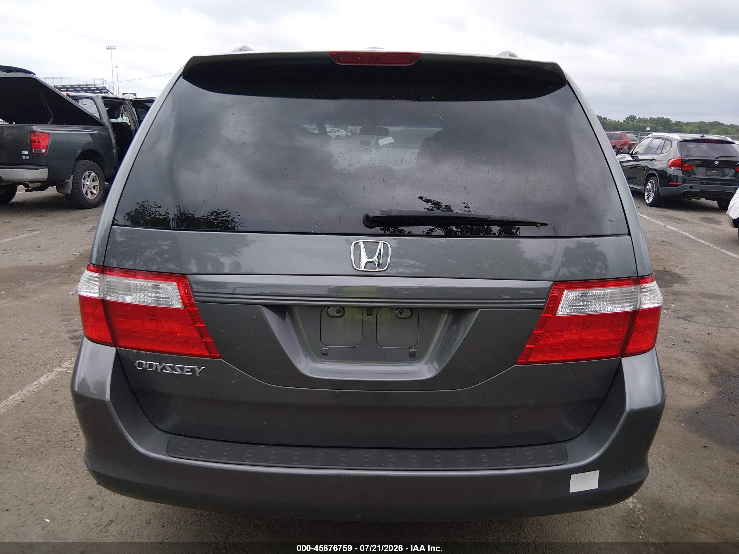 2007 Honda Odyssey Ex-l Gray vin: 5FNRL38777B404359