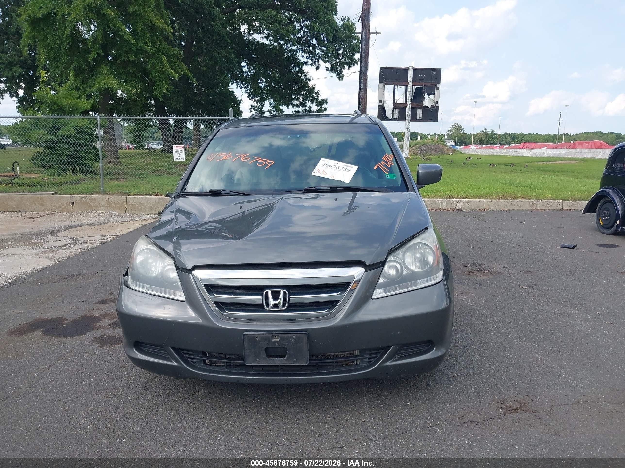 2007 Honda Odyssey Ex-l Gray vin: 5FNRL38777B404359