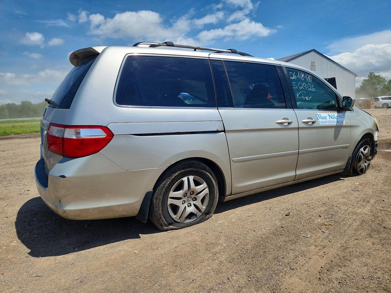 2007 Honda Odyssey Exl Silver vin: 5FNRL38777B409688