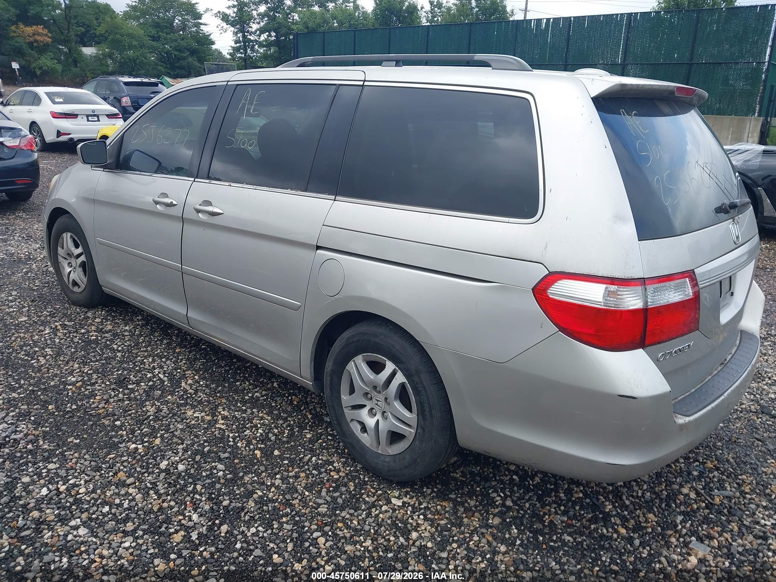 2007 Honda Odyssey Ex-l Gray vin: 5FNRL38777B423719