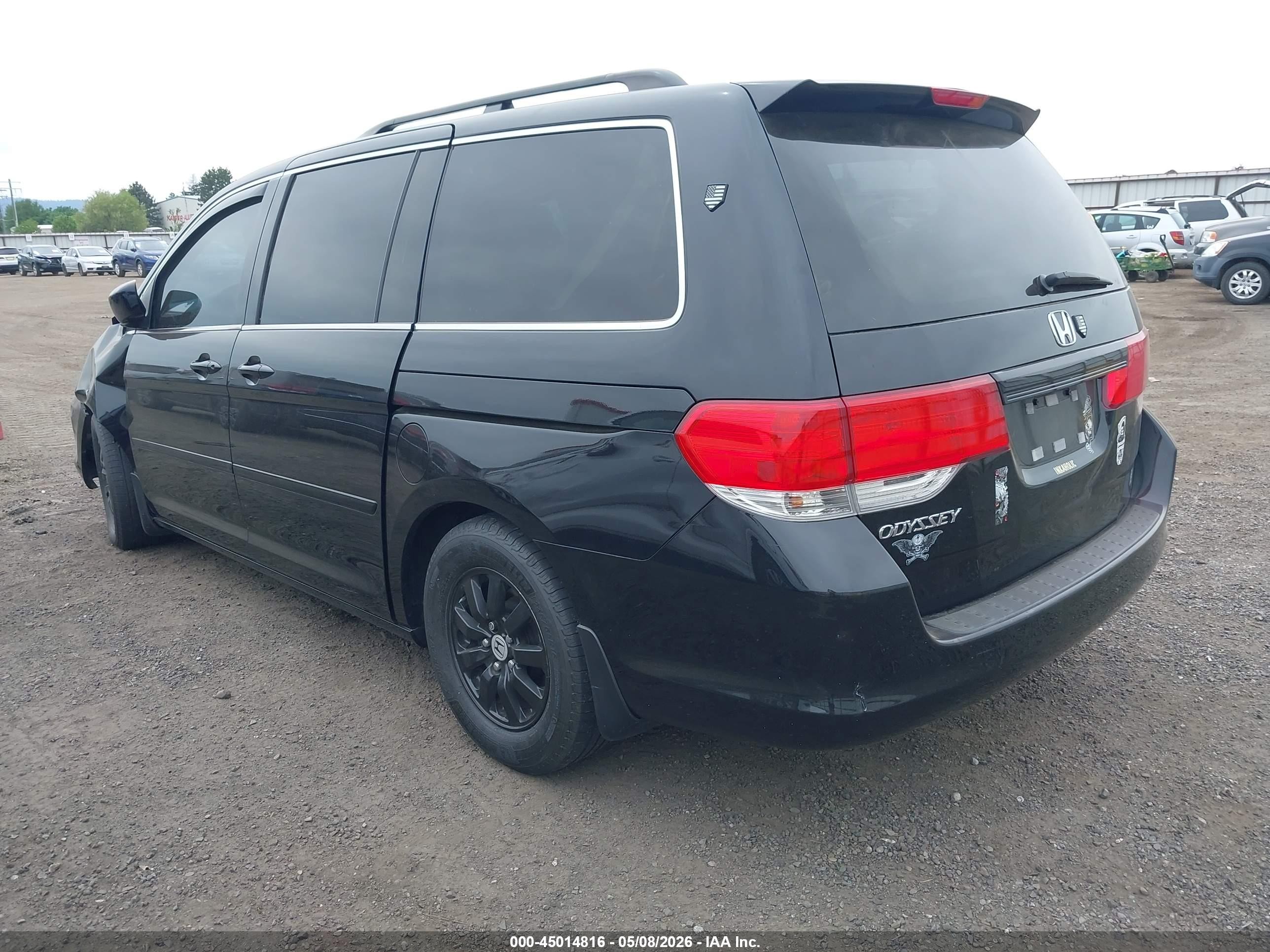 2008 Honda Odyssey Ex-l Black vin: 5FNRL38778B010295