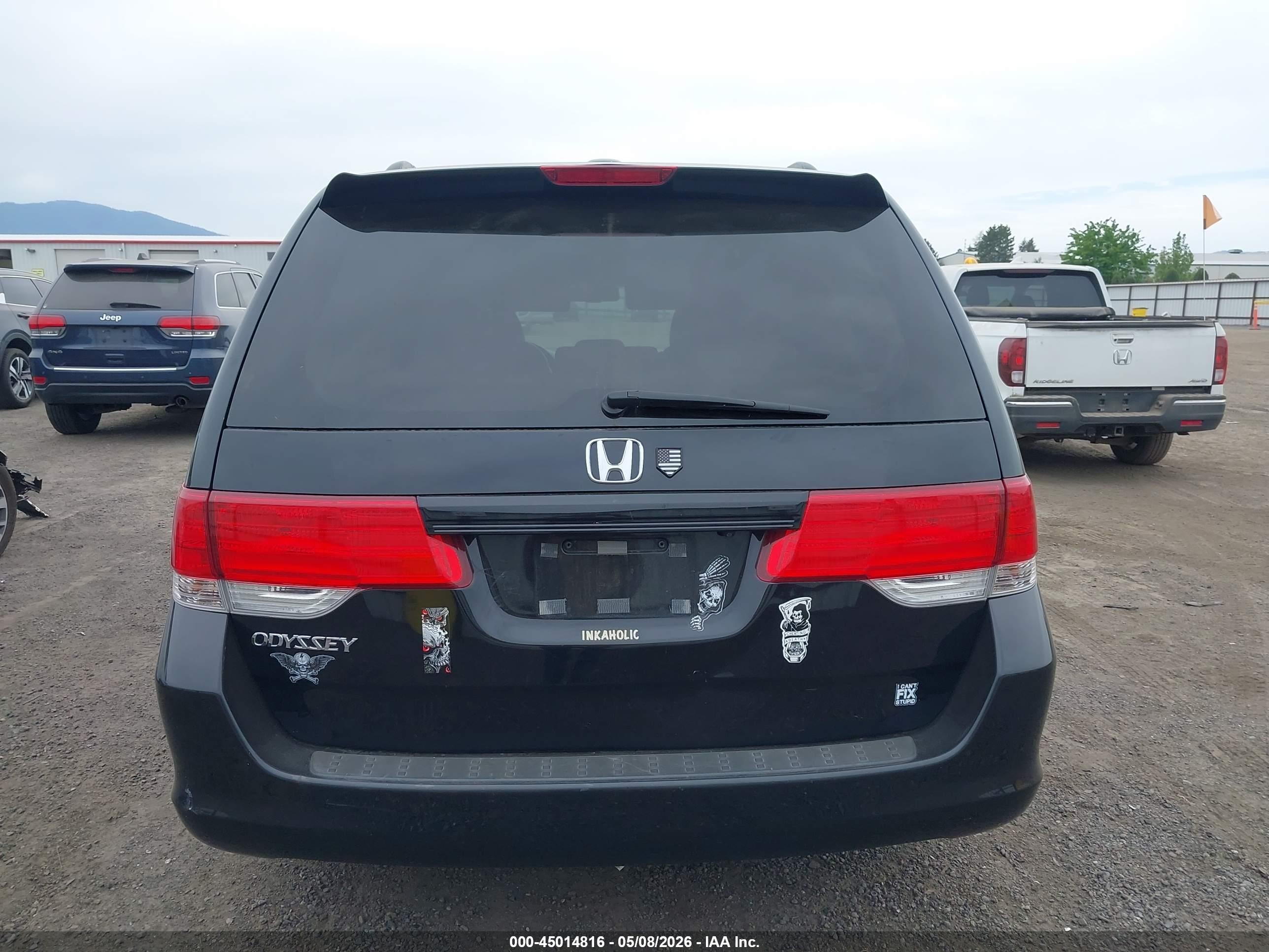 2008 Honda Odyssey Ex-l Black vin: 5FNRL38778B010295