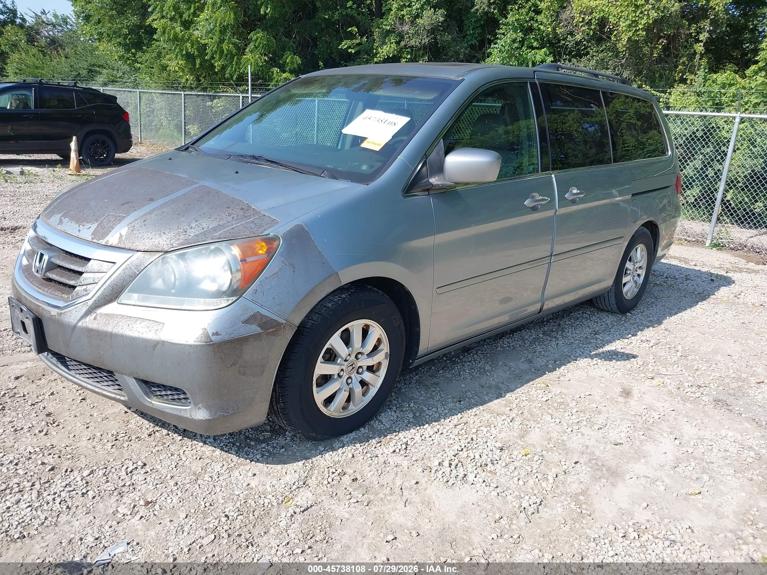 2008 Honda Odyssey Ex-l Silver vin: 5FNRL38778B021331