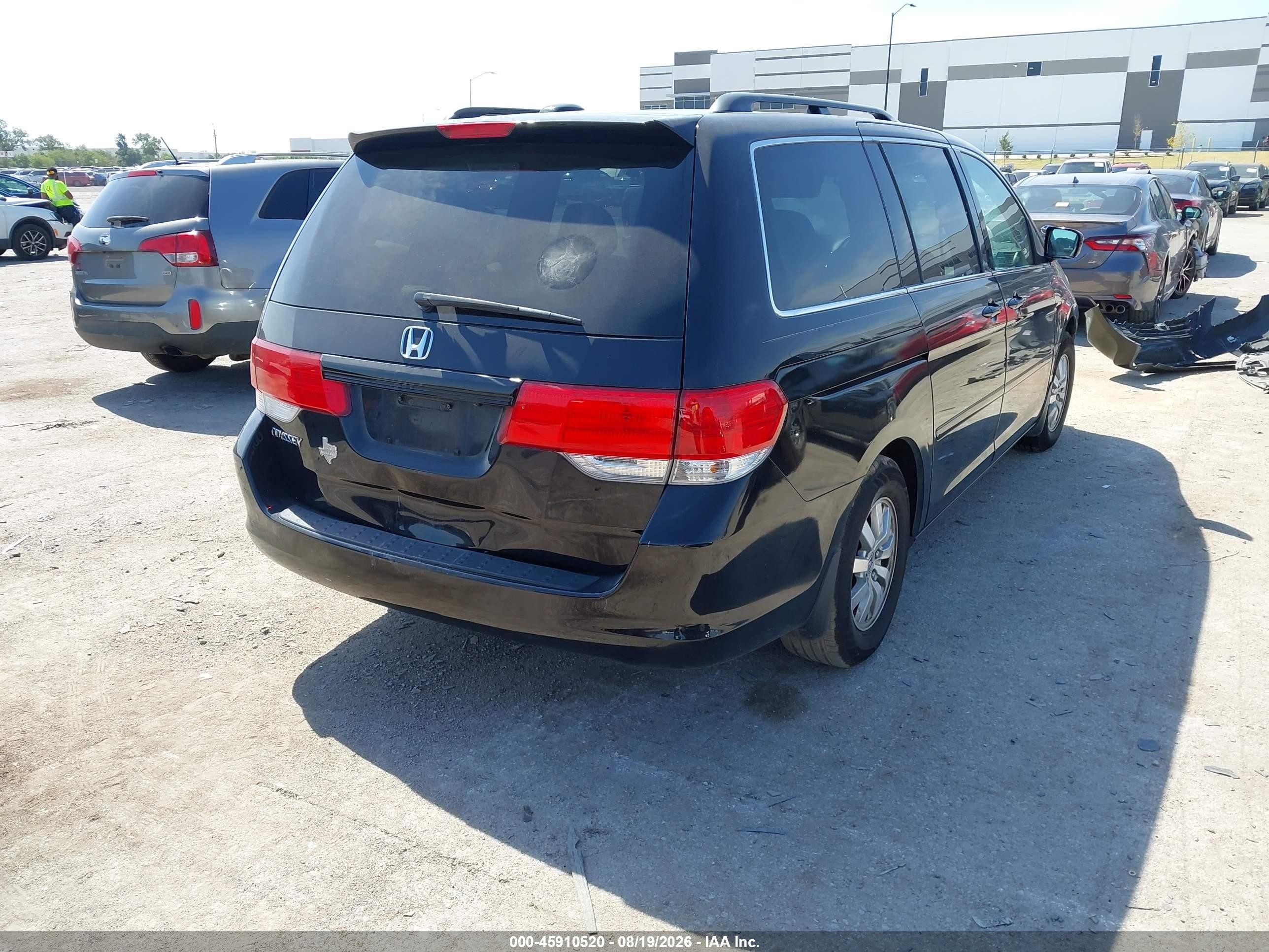 2008 Honda Odyssey Ex-l Black vin: 5FNRL38778B068875