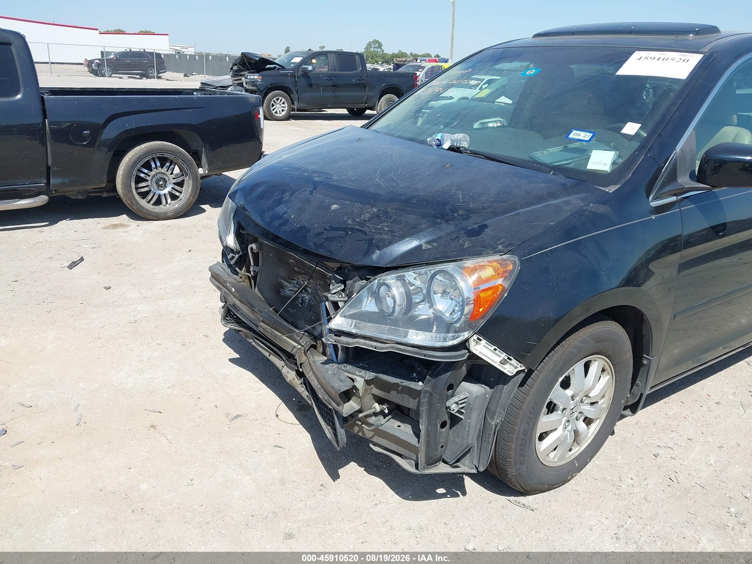 2008 Honda Odyssey Ex-l Black vin: 5FNRL38778B068875
