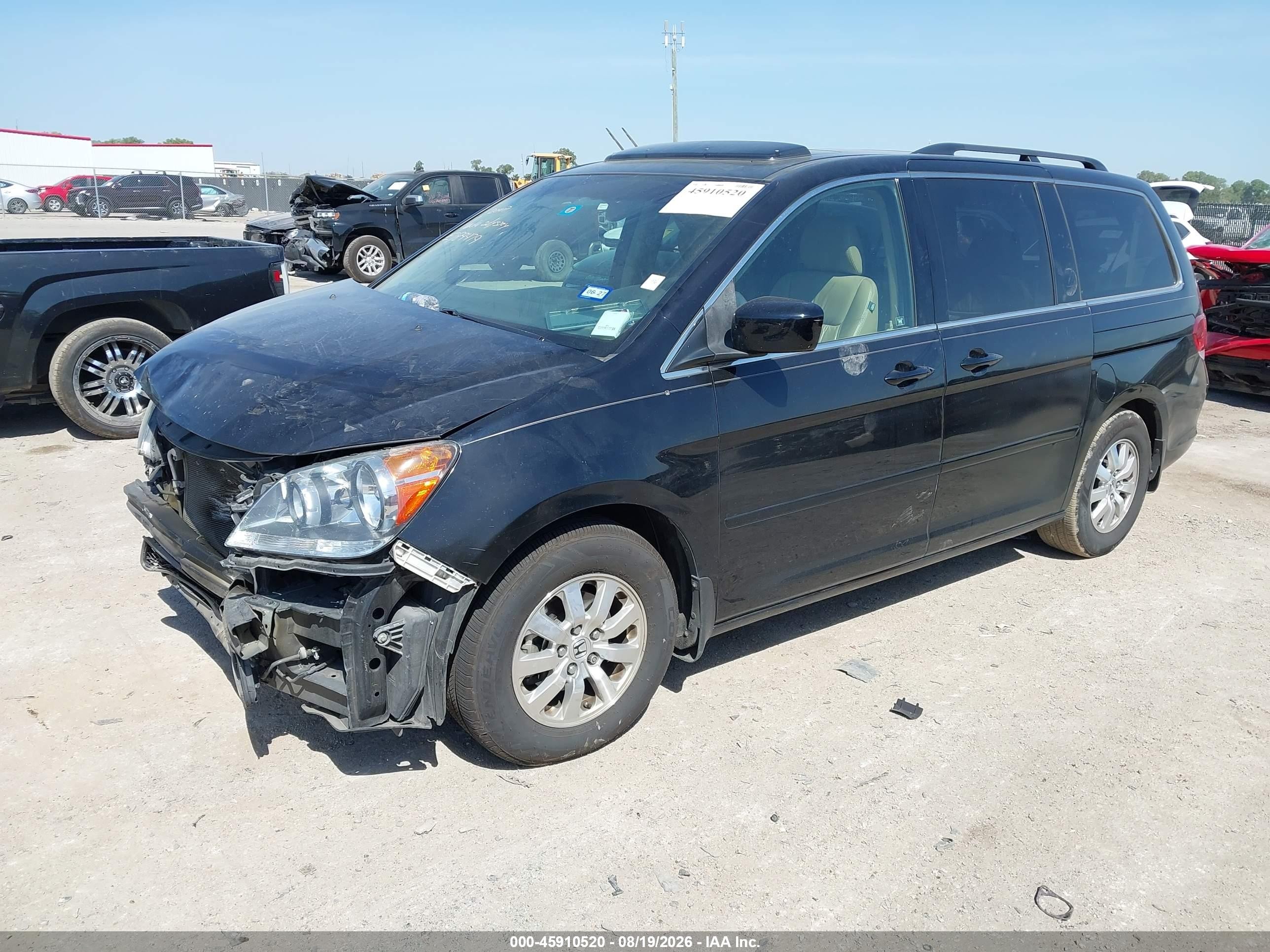 2008 Honda Odyssey Ex-l Black vin: 5FNRL38778B068875