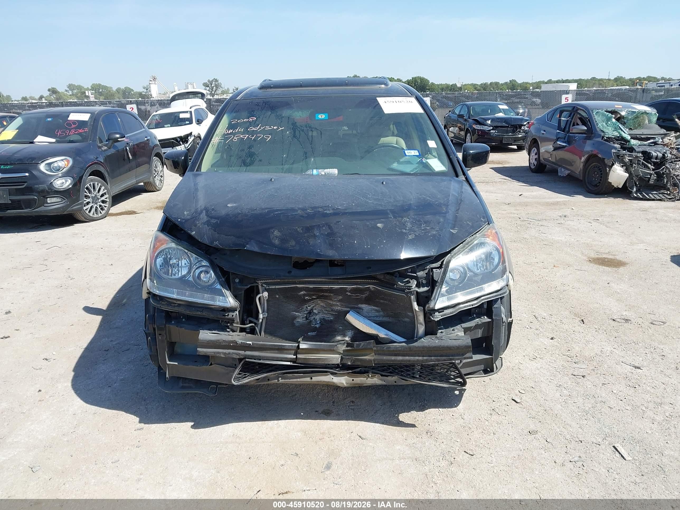 2008 Honda Odyssey Ex-l Black vin: 5FNRL38778B068875