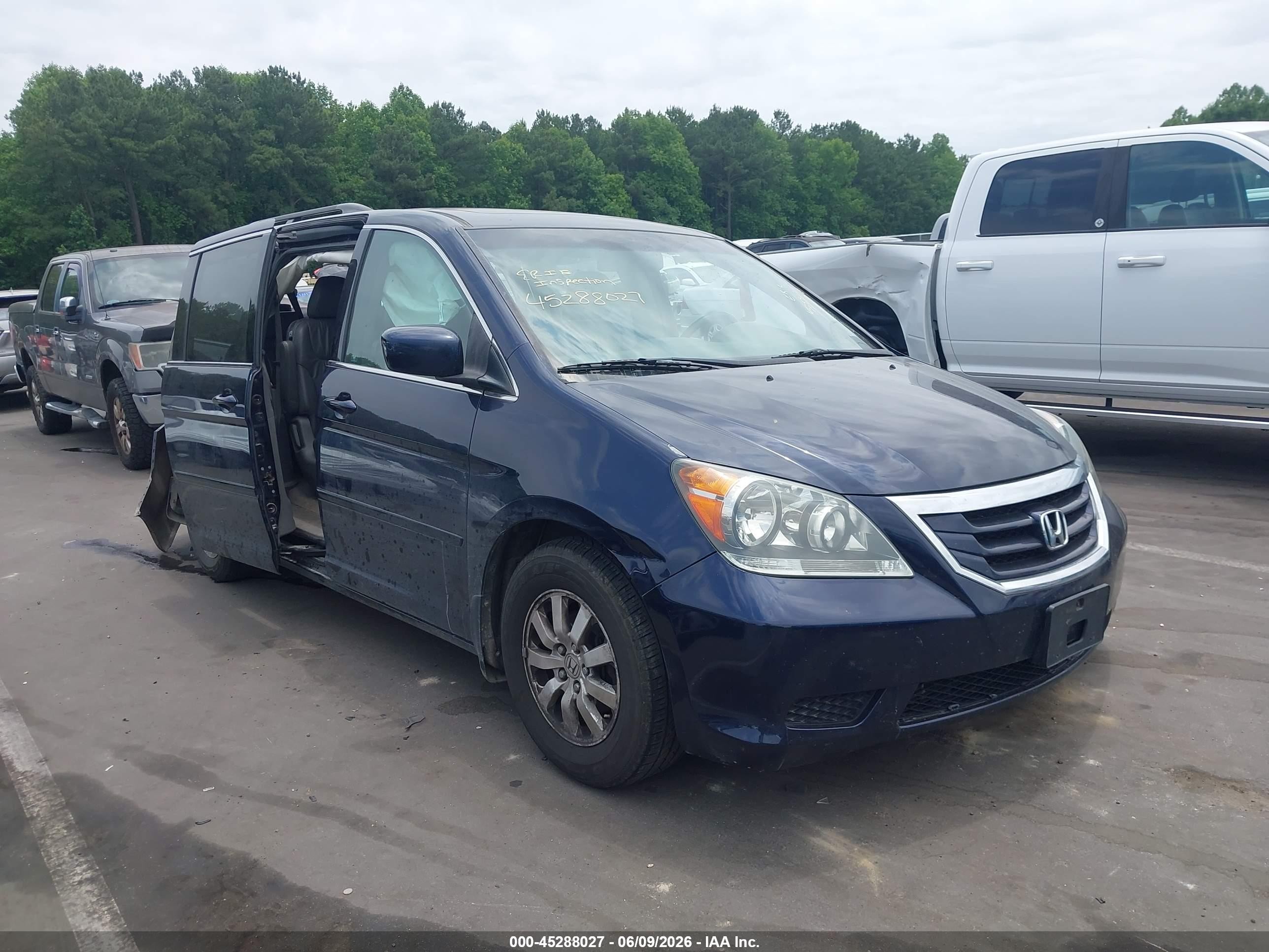 2008 Honda Odyssey Ex-l Dark Blue vin: 5FNRL38778B094084
