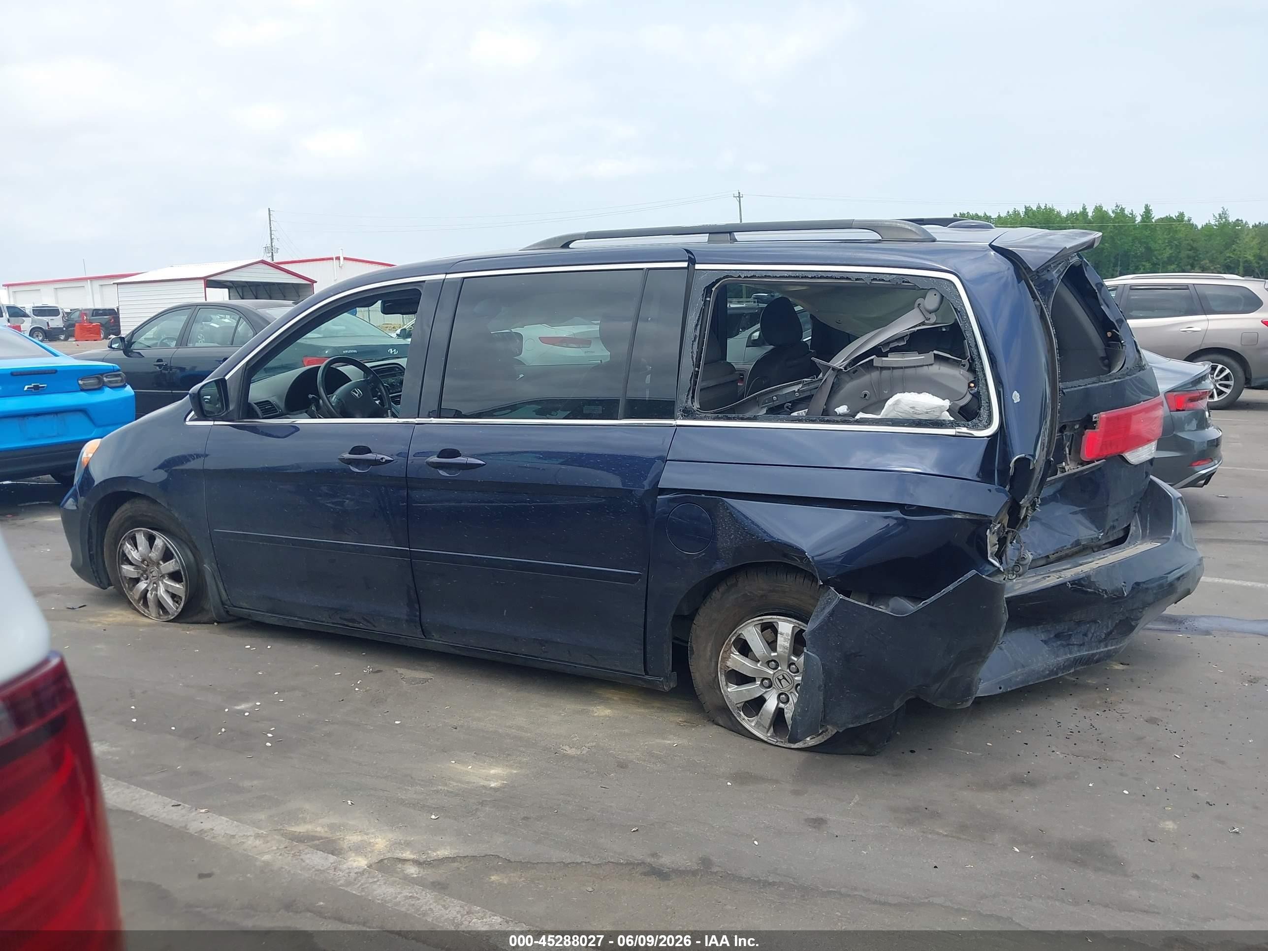 2008 Honda Odyssey Ex-l Dark Blue vin: 5FNRL38778B094084