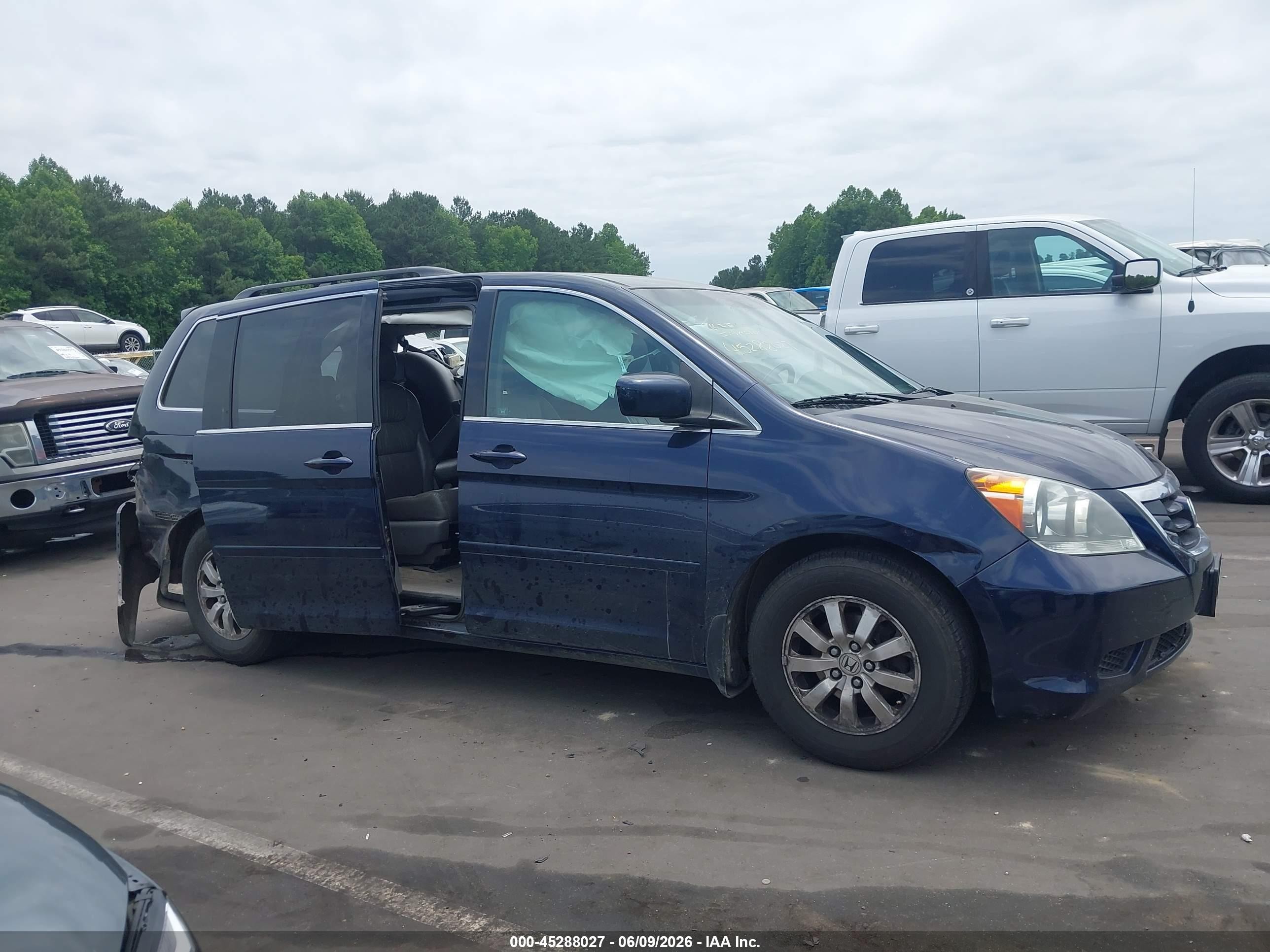 2008 Honda Odyssey Ex-l Dark Blue vin: 5FNRL38778B094084