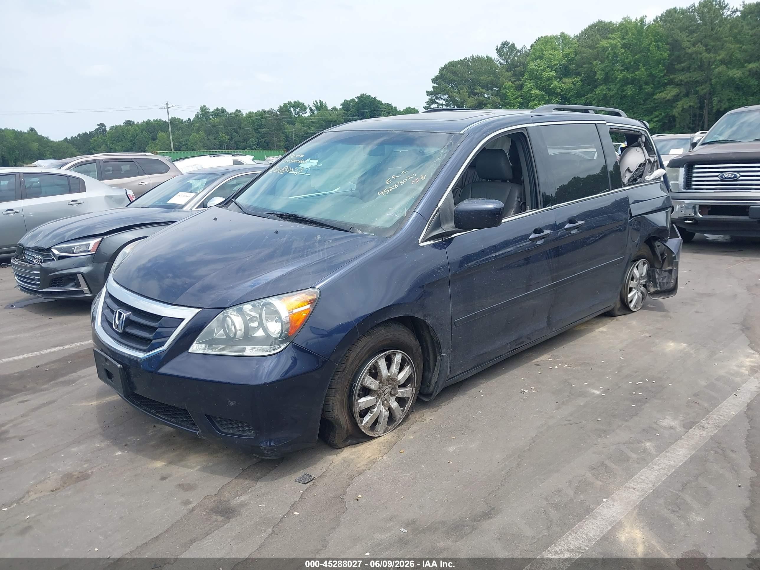 2008 Honda Odyssey Ex-l Dark Blue vin: 5FNRL38778B094084