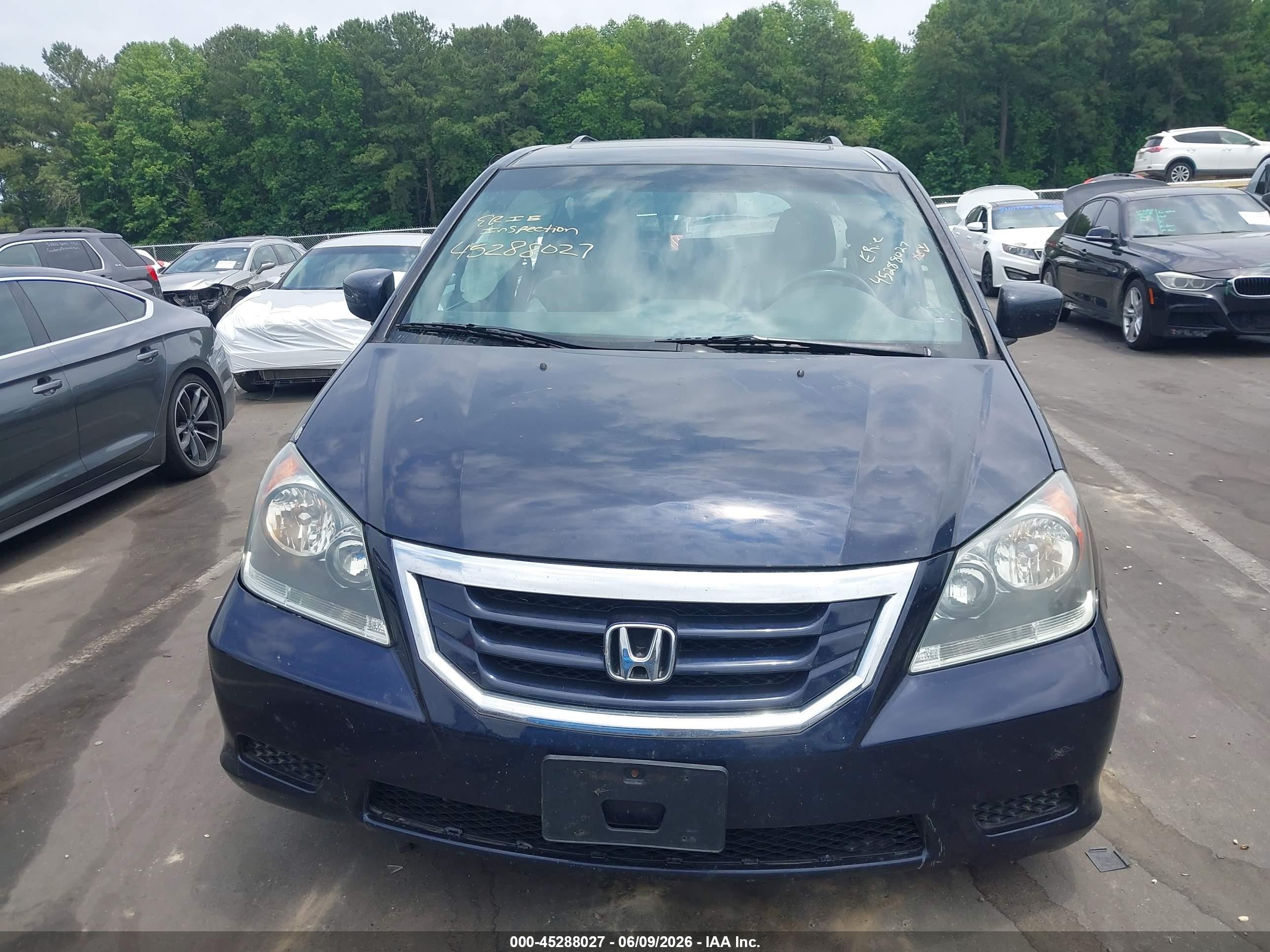 2008 Honda Odyssey Ex-l Dark Blue vin: 5FNRL38778B094084