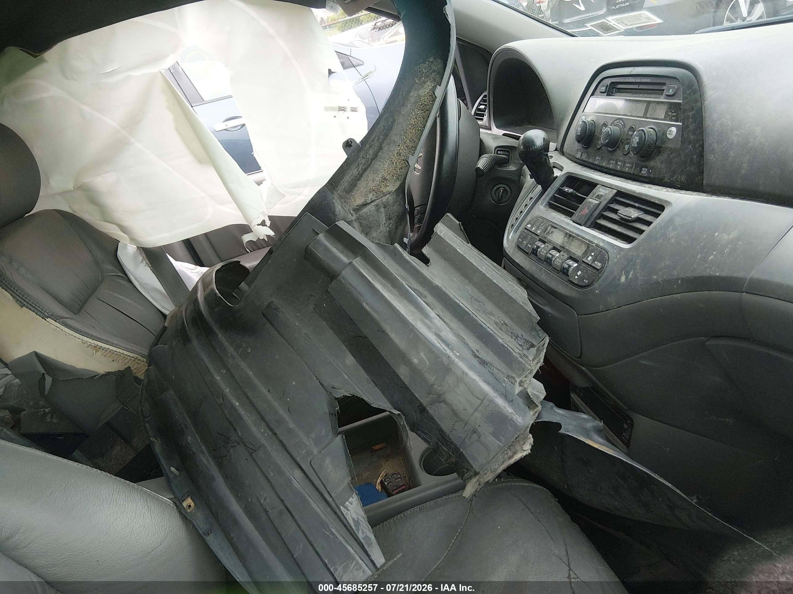 2008 Honda Odyssey Ex-l Blue vin: 5FNRL38778B098376