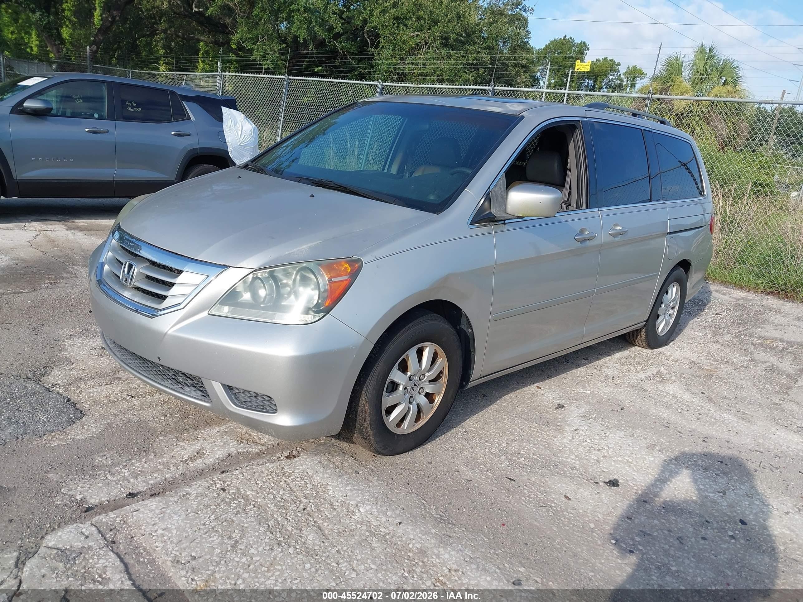2008 Honda Odyssey Ex-l Silver vin: 5FNRL38778B111756