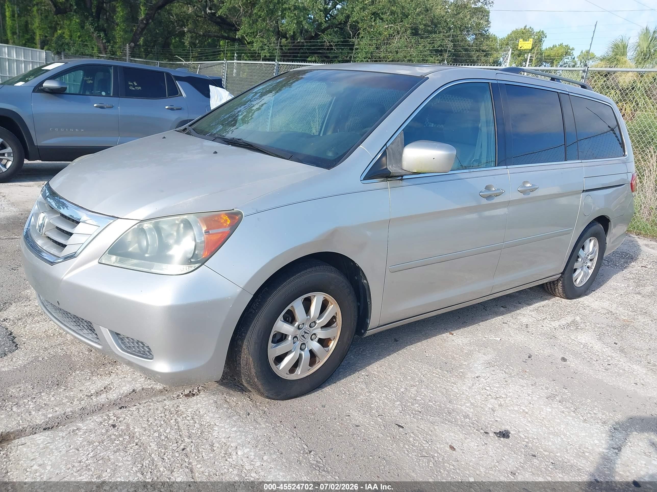 2008 Honda Odyssey Ex-l Silver vin: 5FNRL38778B111756