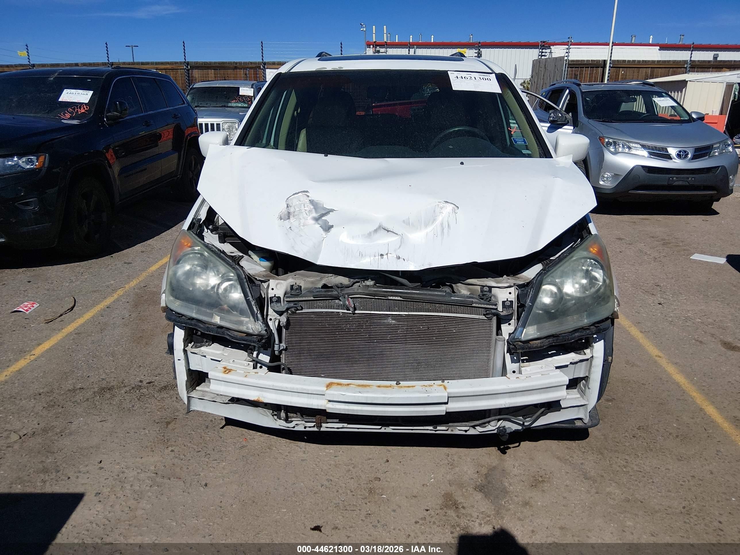 2008 Honda Odyssey Ex-l White vin: 5FNRL38778B411684
