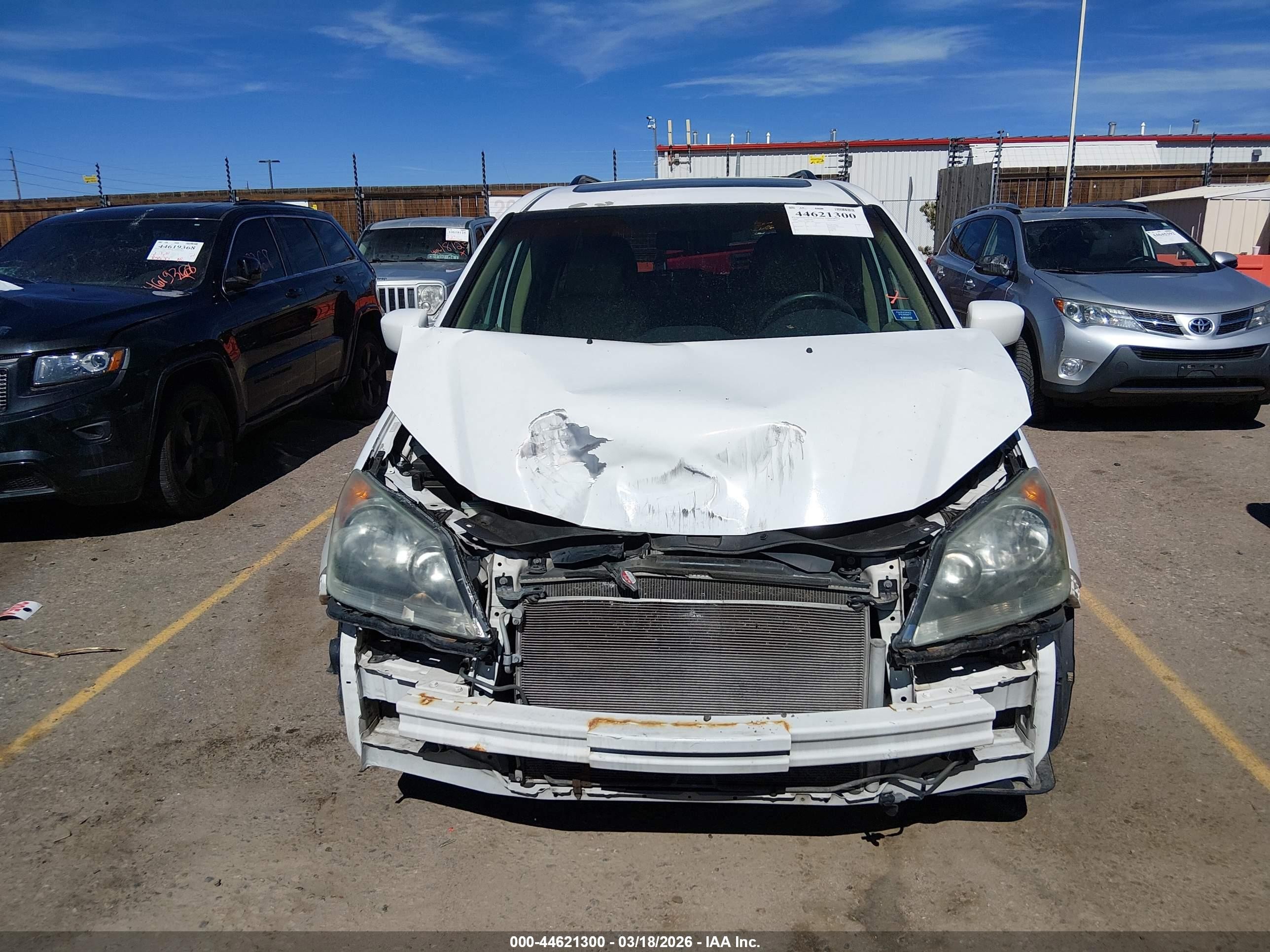 2008 Honda Odyssey Ex-l White vin: 5FNRL38778B411684