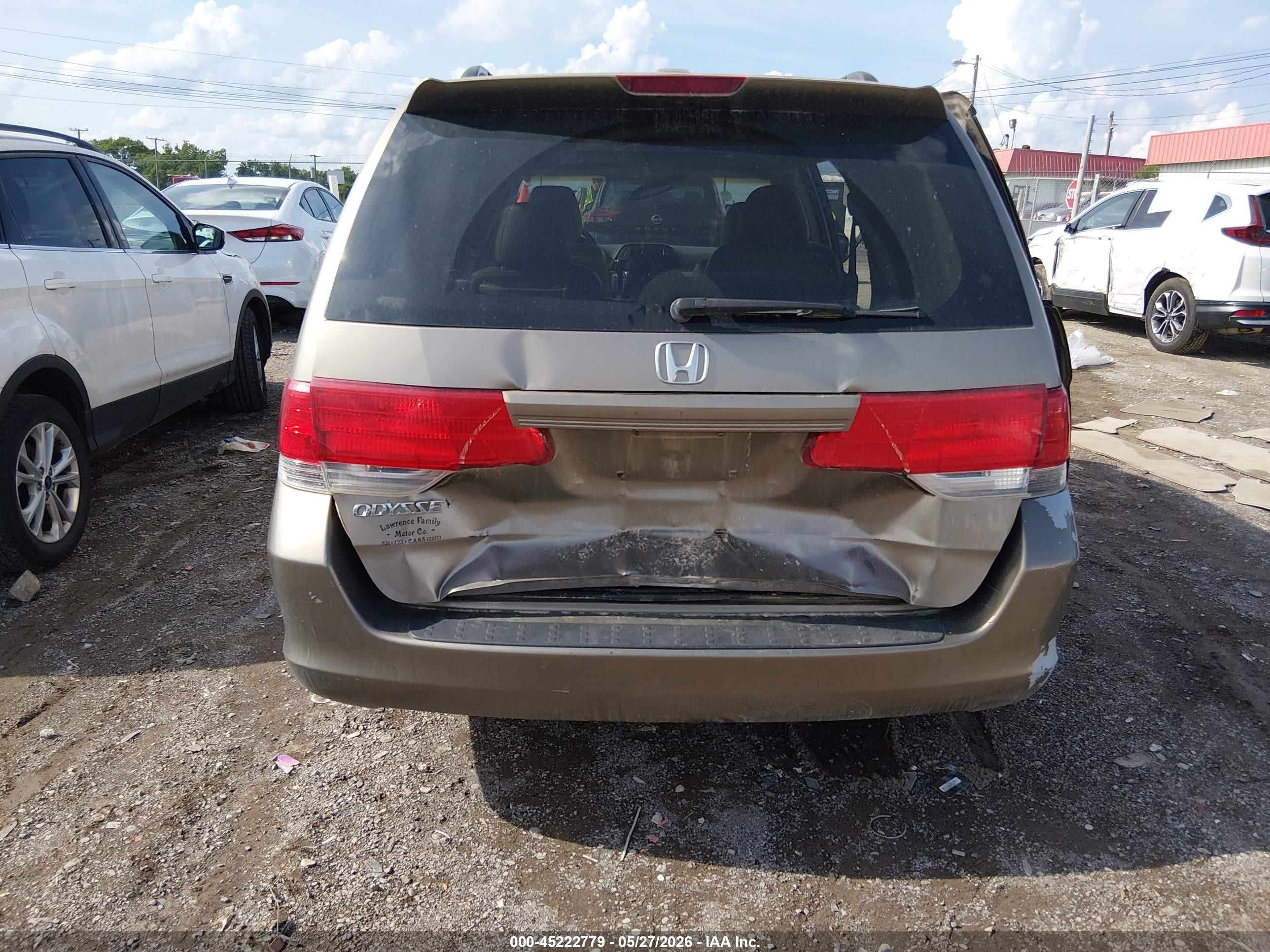 2009 Honda Odyssey Ex-l Gold vin: 5FNRL38779B006054