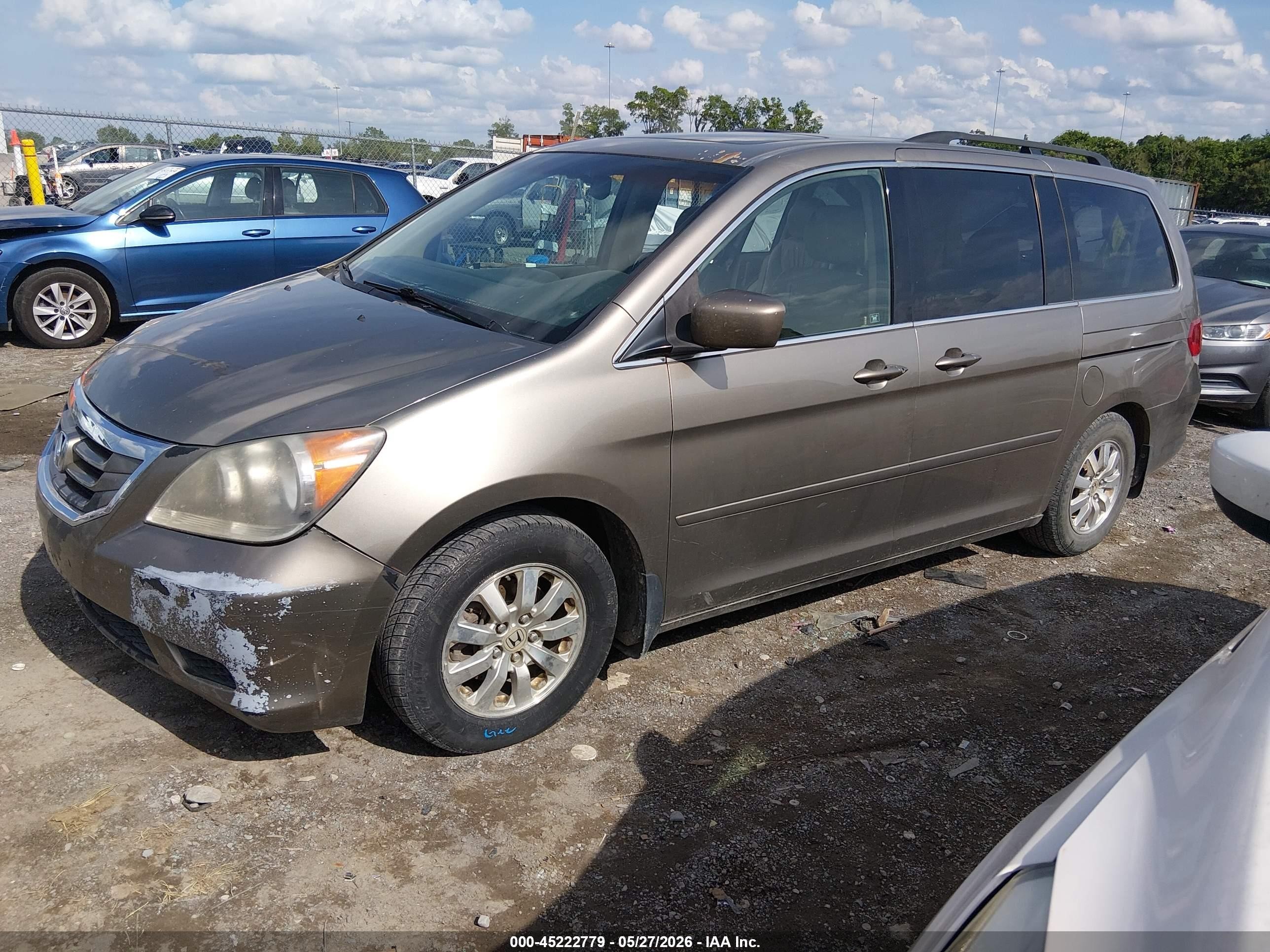 2009 Honda Odyssey Ex-l Gold vin: 5FNRL38779B006054