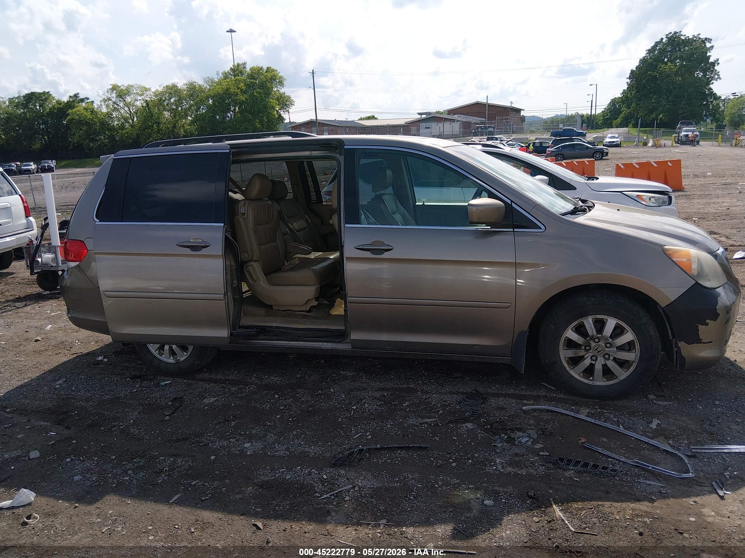 2009 Honda Odyssey Ex-l Gold vin: 5FNRL38779B006054