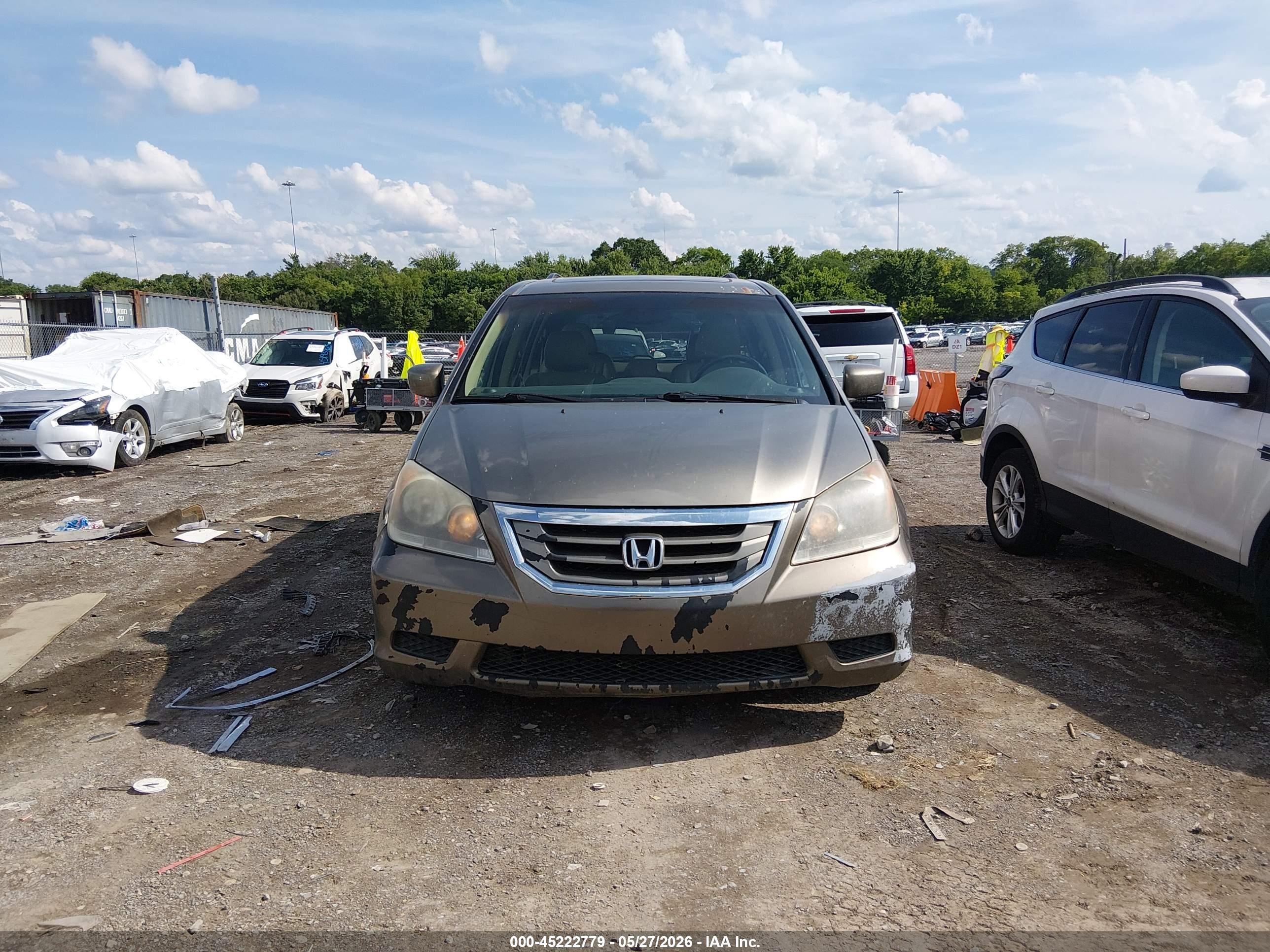 2009 Honda Odyssey Ex-l Gold vin: 5FNRL38779B006054