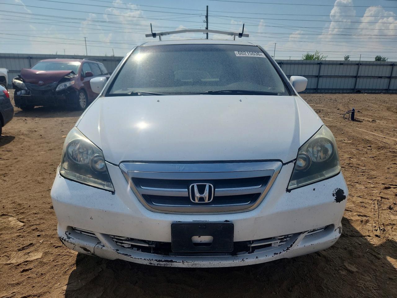2005 Honda Odyssey Exl White vin: 5FNRL38785B053975
