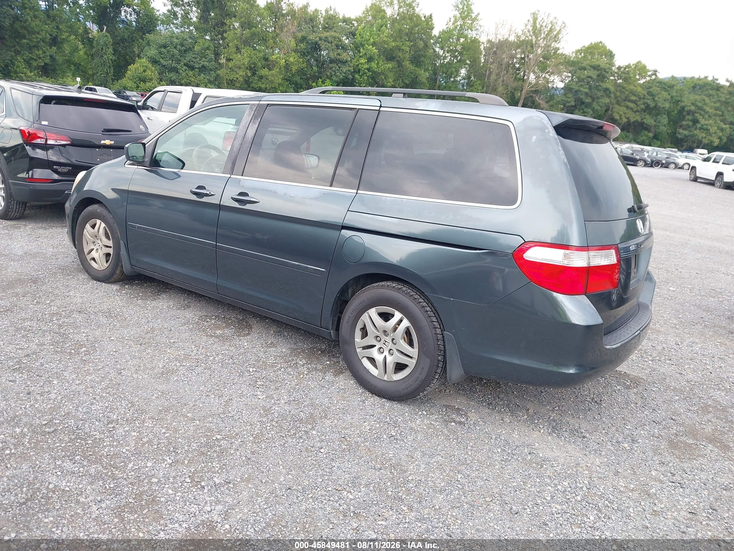 2005 Honda Odyssey Ex-l Синий vin: 5FNRL38785B128867