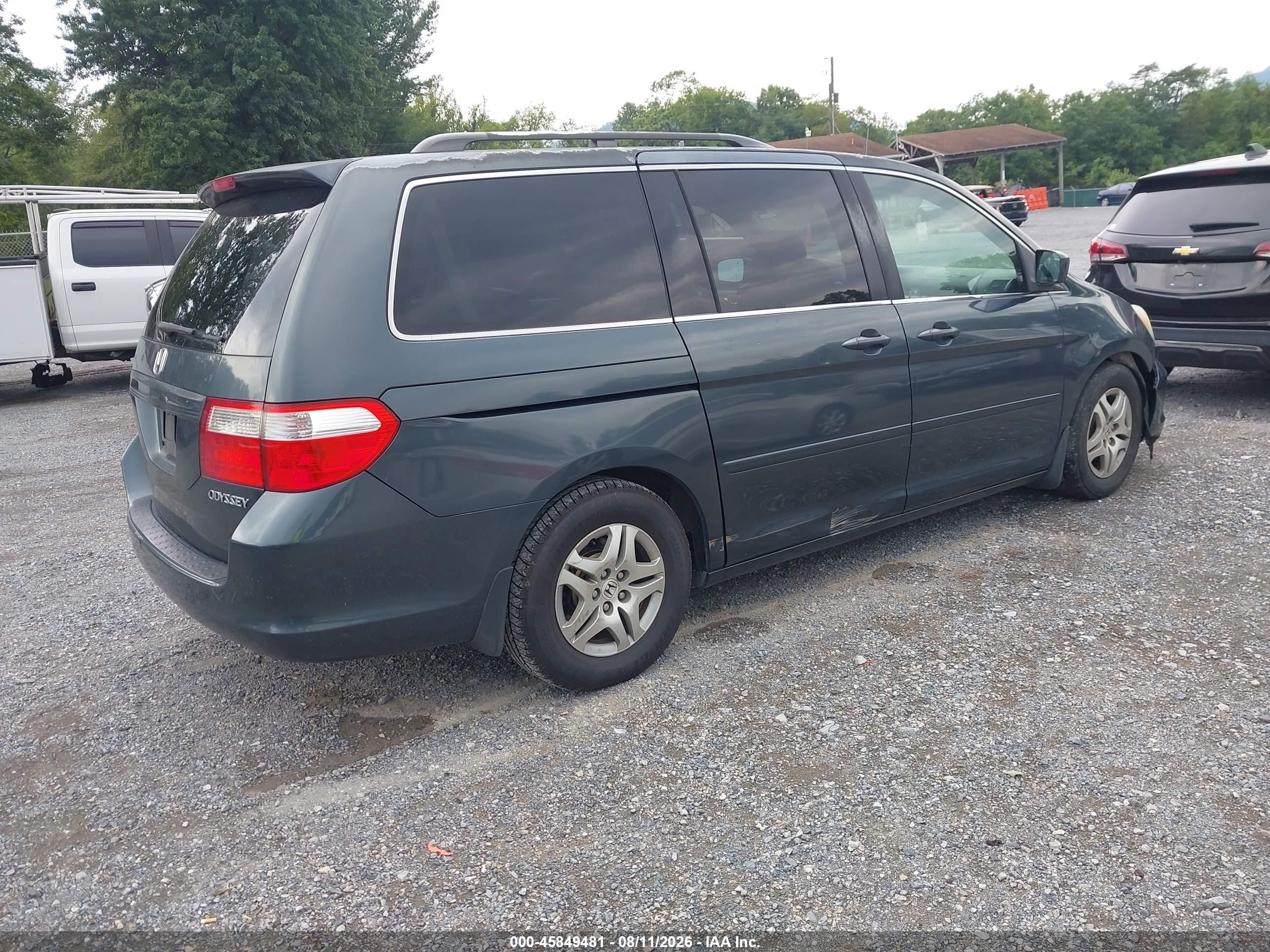 2005 Honda Odyssey Ex-l Синий vin: 5FNRL38785B128867