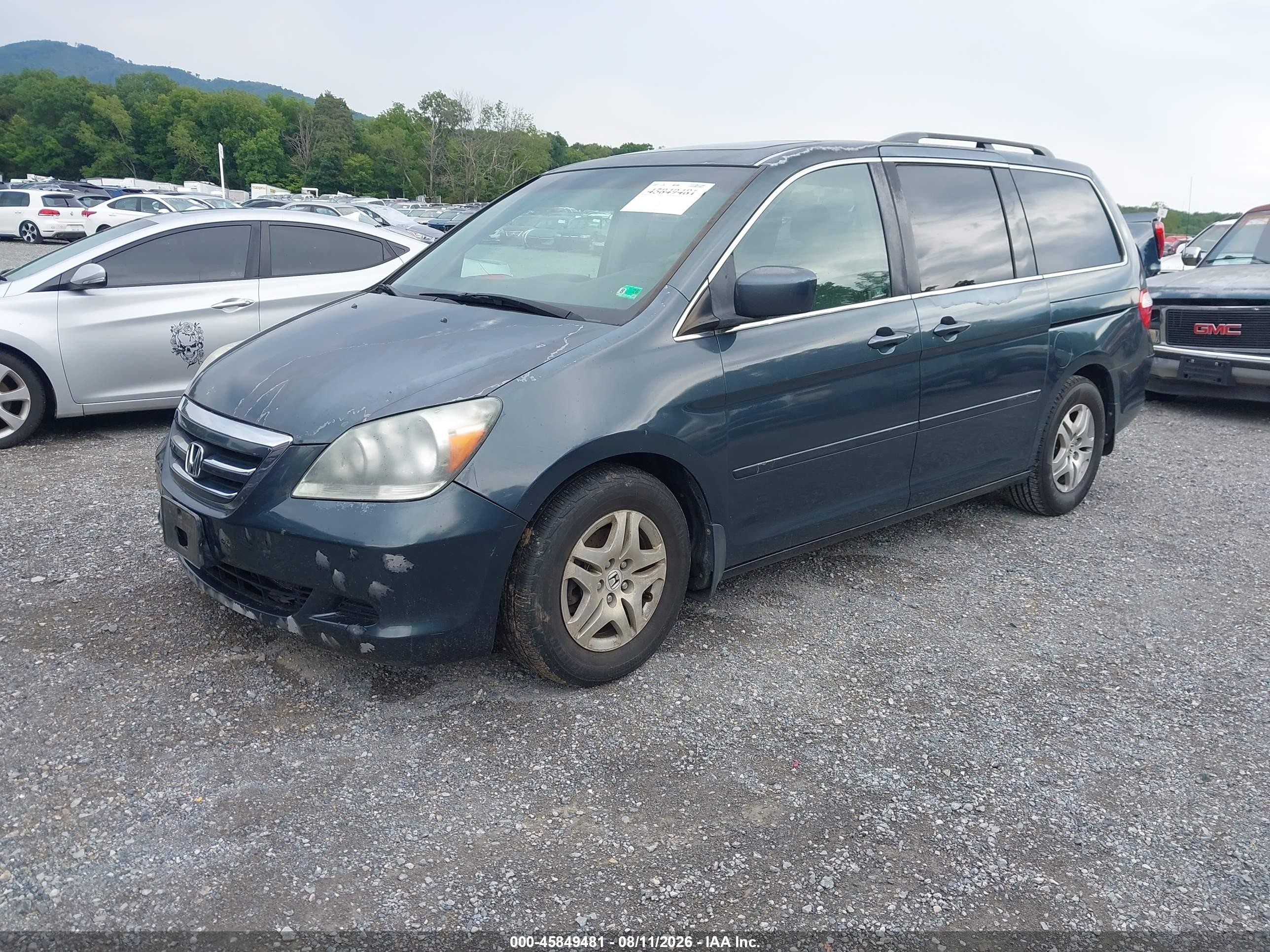2005 Honda Odyssey Ex-l Синий vin: 5FNRL38785B128867