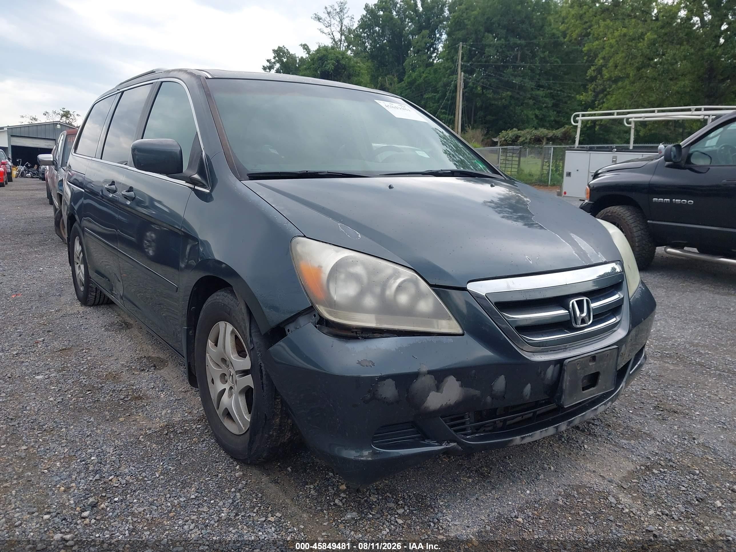 2005 Honda Odyssey Ex-l Синий vin: 5FNRL38785B128867
