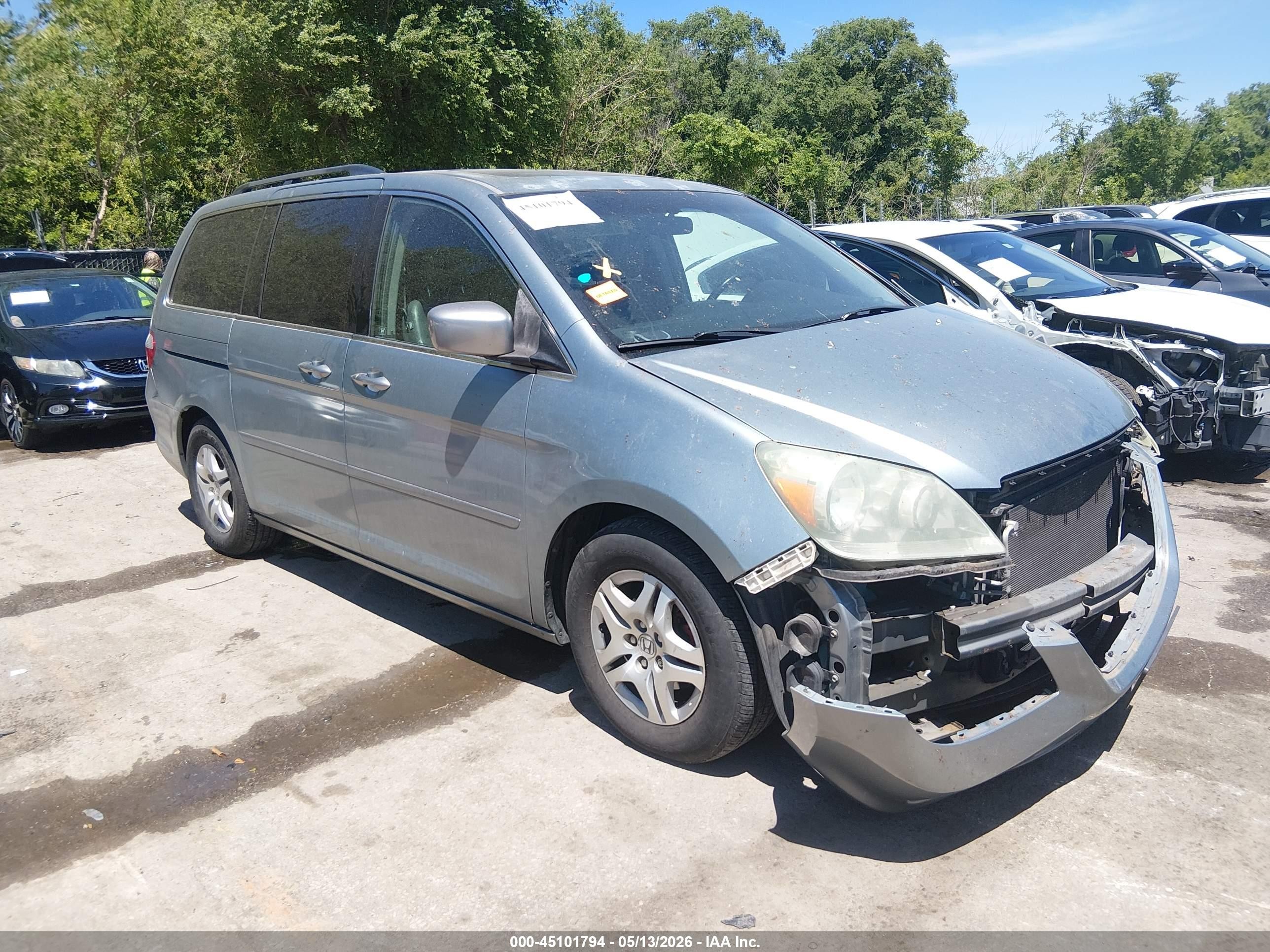 2006 Honda Odyssey Ex-l Teal vin: 5FNRL38786B025045