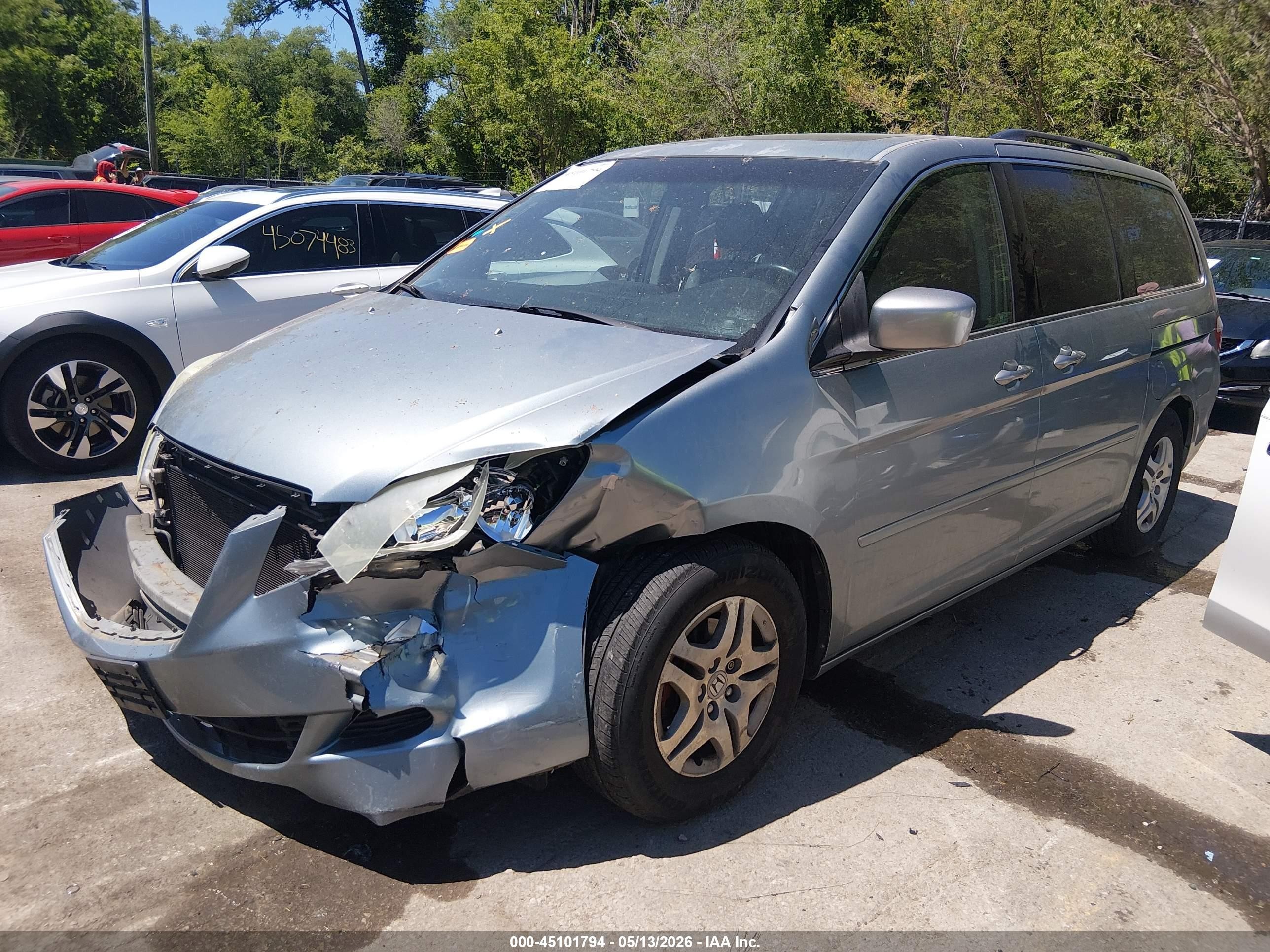 2006 Honda Odyssey Ex-l Teal vin: 5FNRL38786B025045
