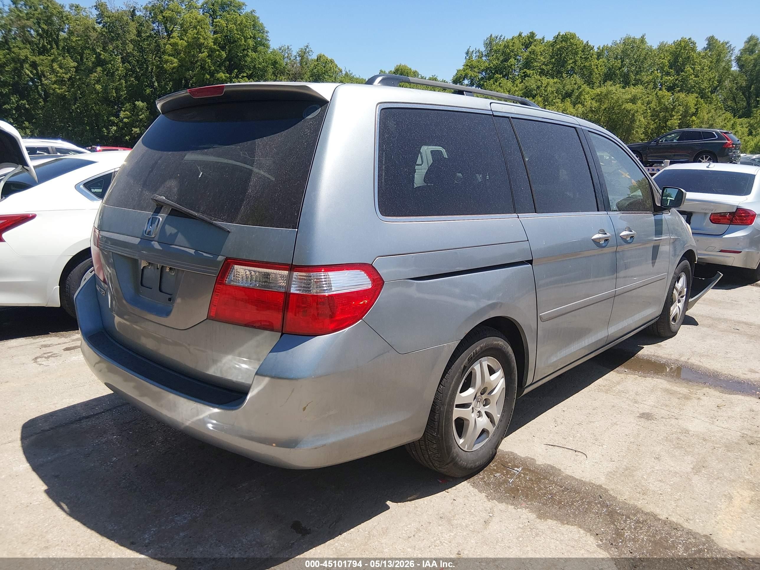 2006 Honda Odyssey Ex-l Teal vin: 5FNRL38786B025045