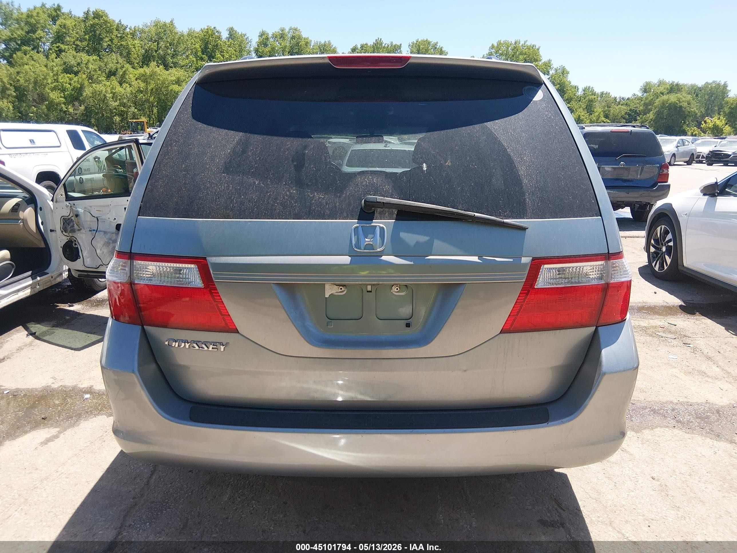 2006 Honda Odyssey Ex-l Teal vin: 5FNRL38786B025045
