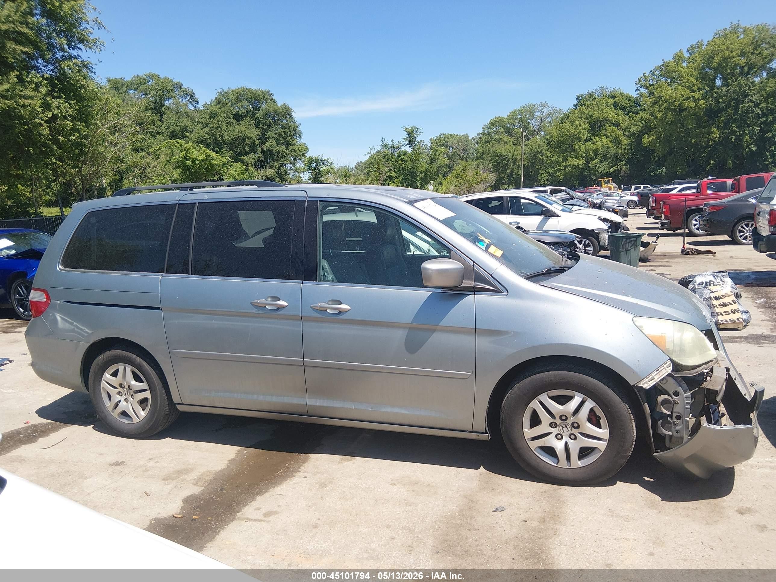 2006 Honda Odyssey Ex-l Teal vin: 5FNRL38786B025045