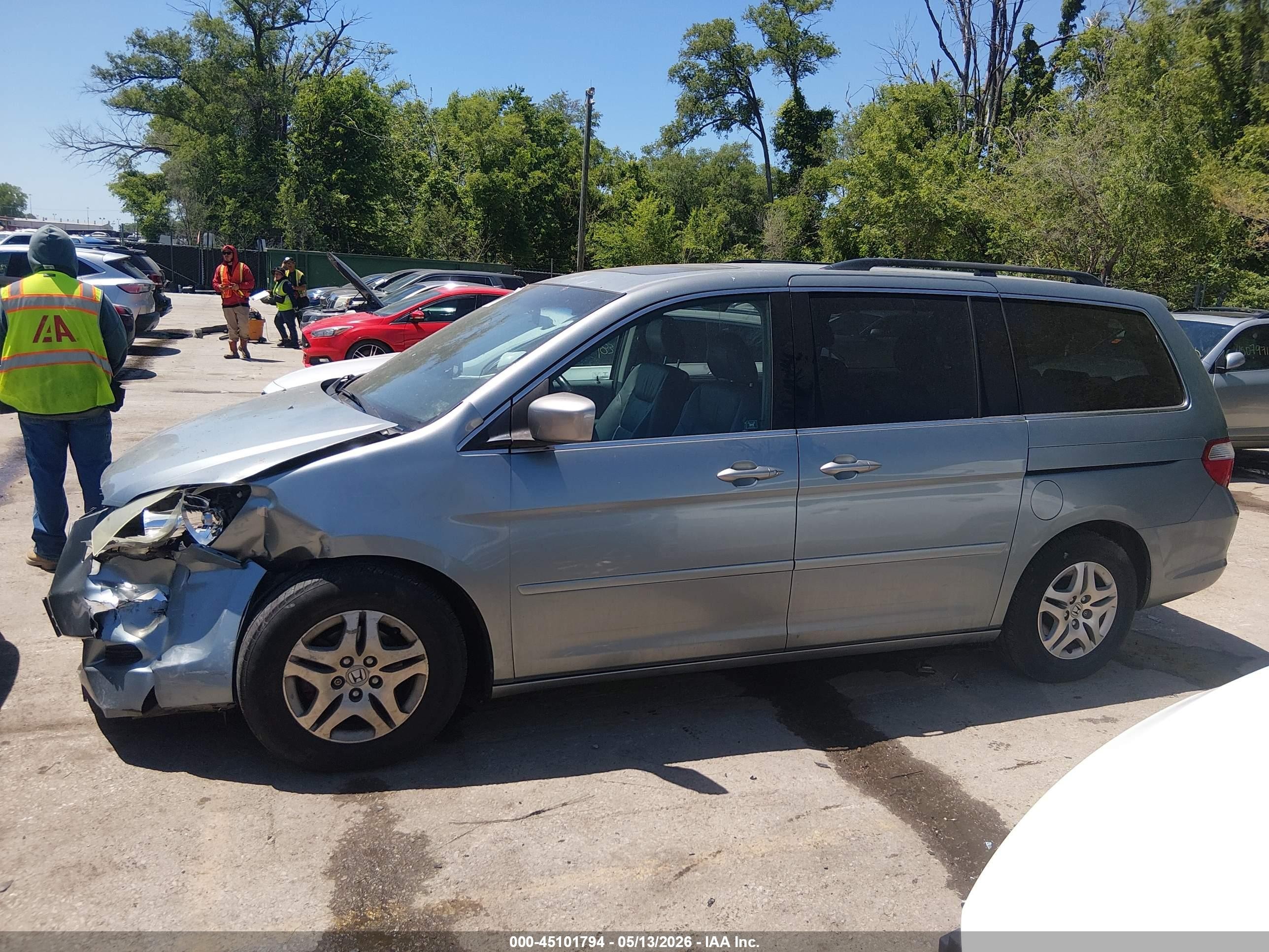 2006 Honda Odyssey Ex-l Teal vin: 5FNRL38786B025045