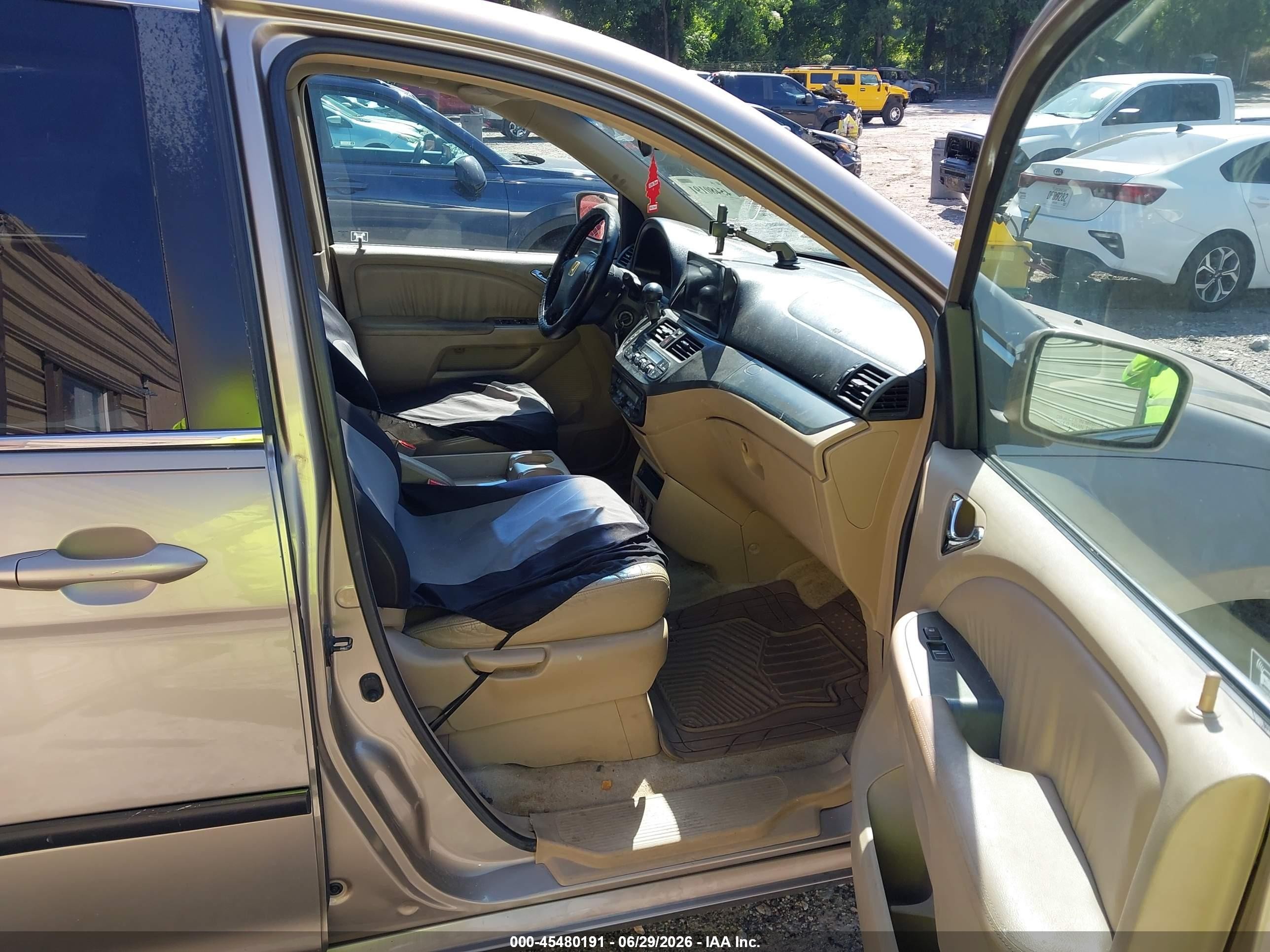 2006 Honda Odyssey Ex-l Tan vin: 5FNRL38786B070924