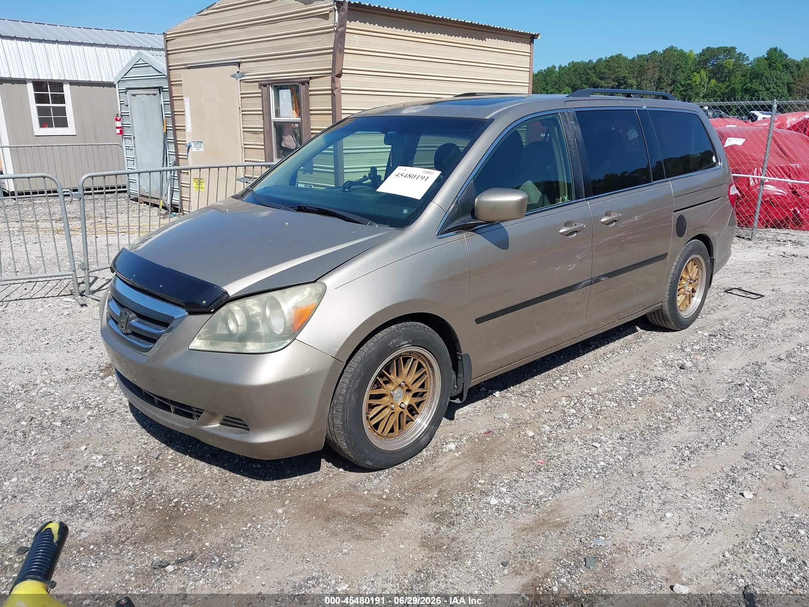 2006 Honda Odyssey Ex-l Tan vin: 5FNRL38786B070924