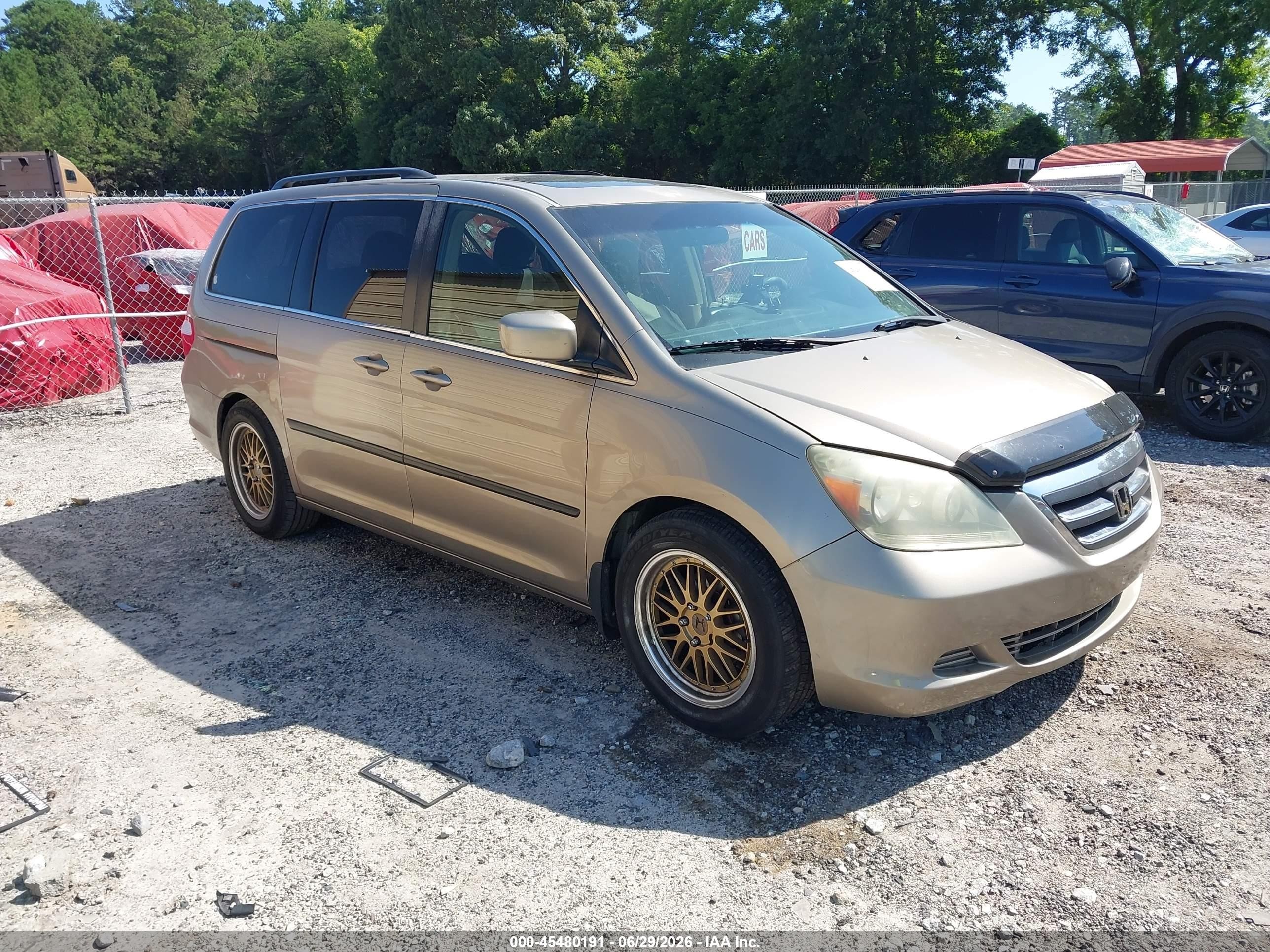 2006 Honda Odyssey Ex-l Tan vin: 5FNRL38786B070924