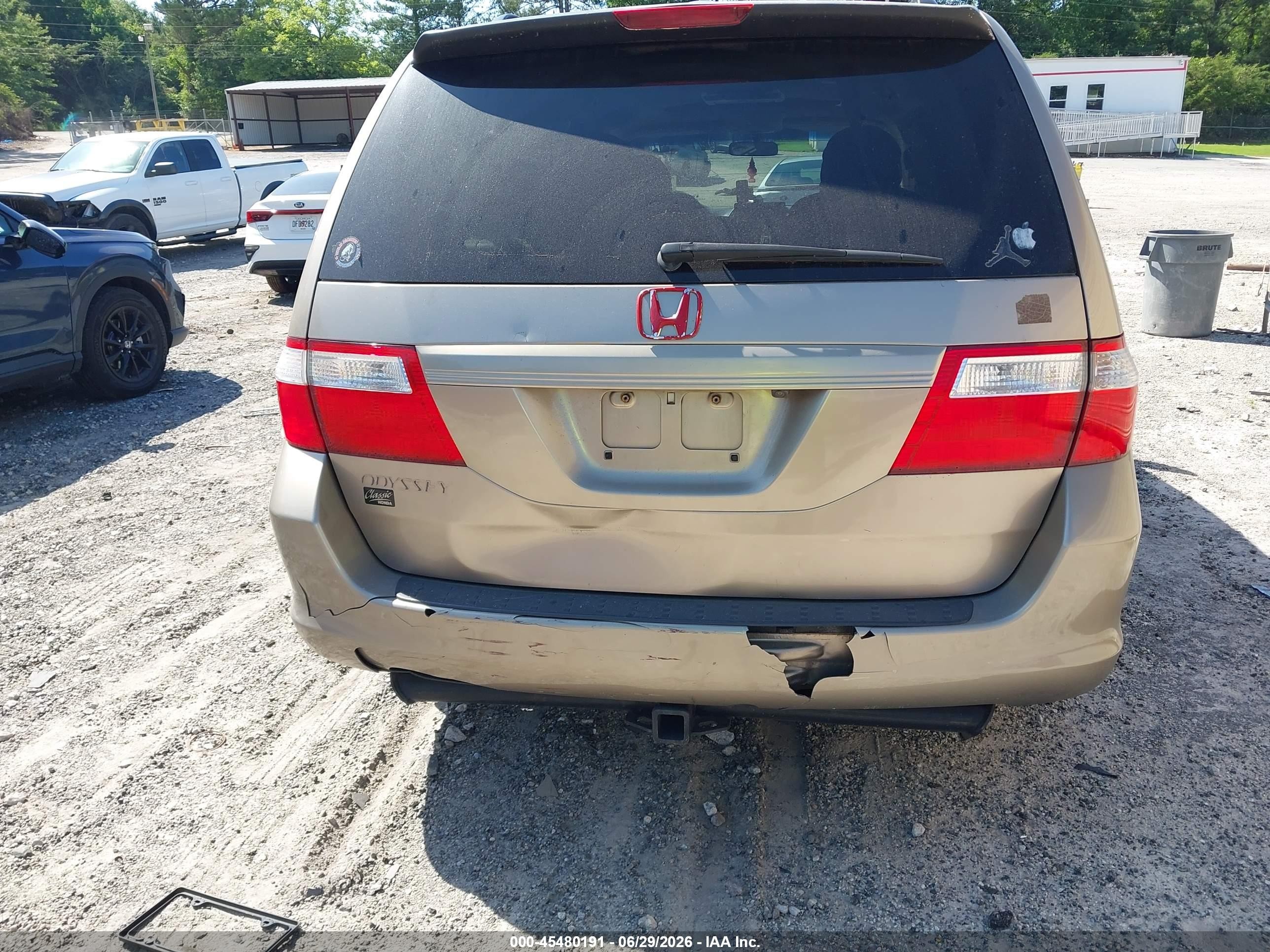 2006 Honda Odyssey Ex-l Tan vin: 5FNRL38786B070924