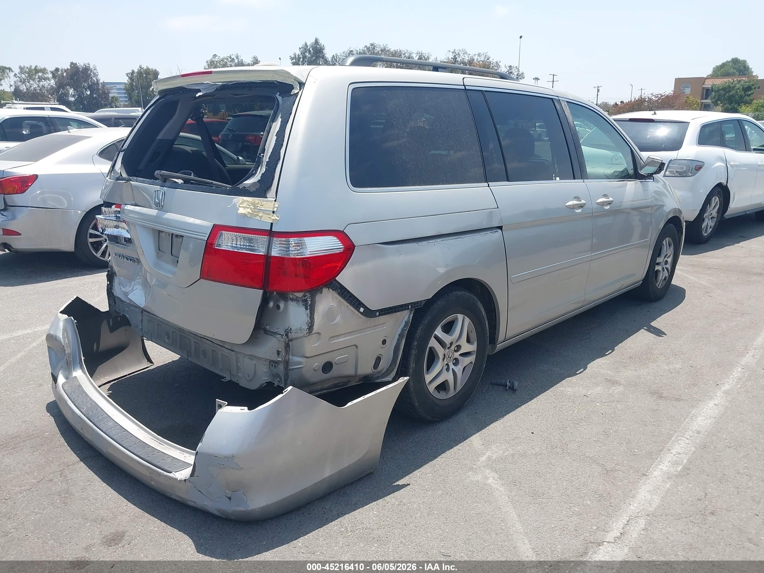 2006 Honda Odyssey Ex-l Серебряный vin: 5FNRL38786B085858