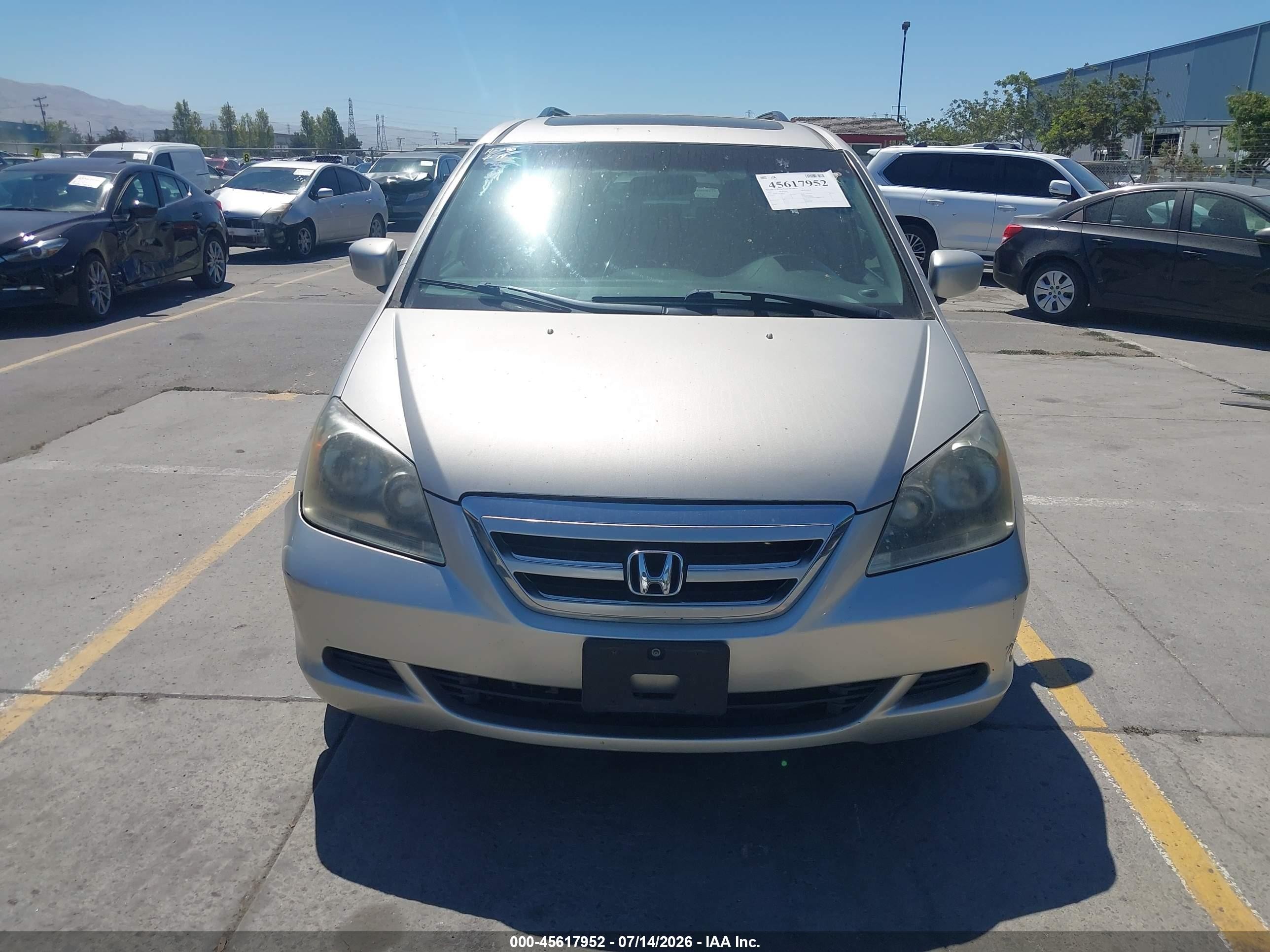 2006 Honda Odyssey Ex-l Silver vin: 5FNRL38786B091790