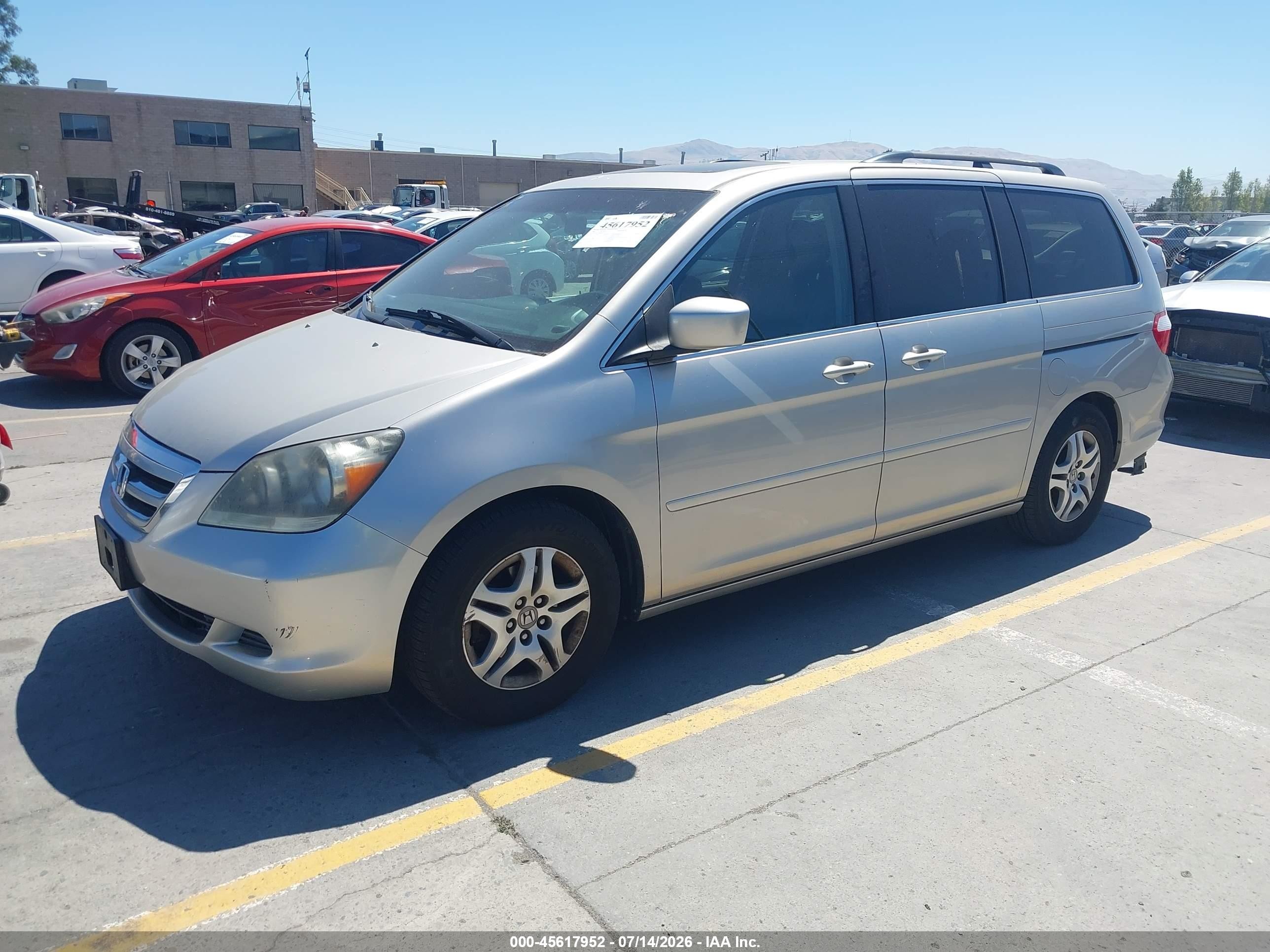 2006 Honda Odyssey Ex-l Silver vin: 5FNRL38786B091790
