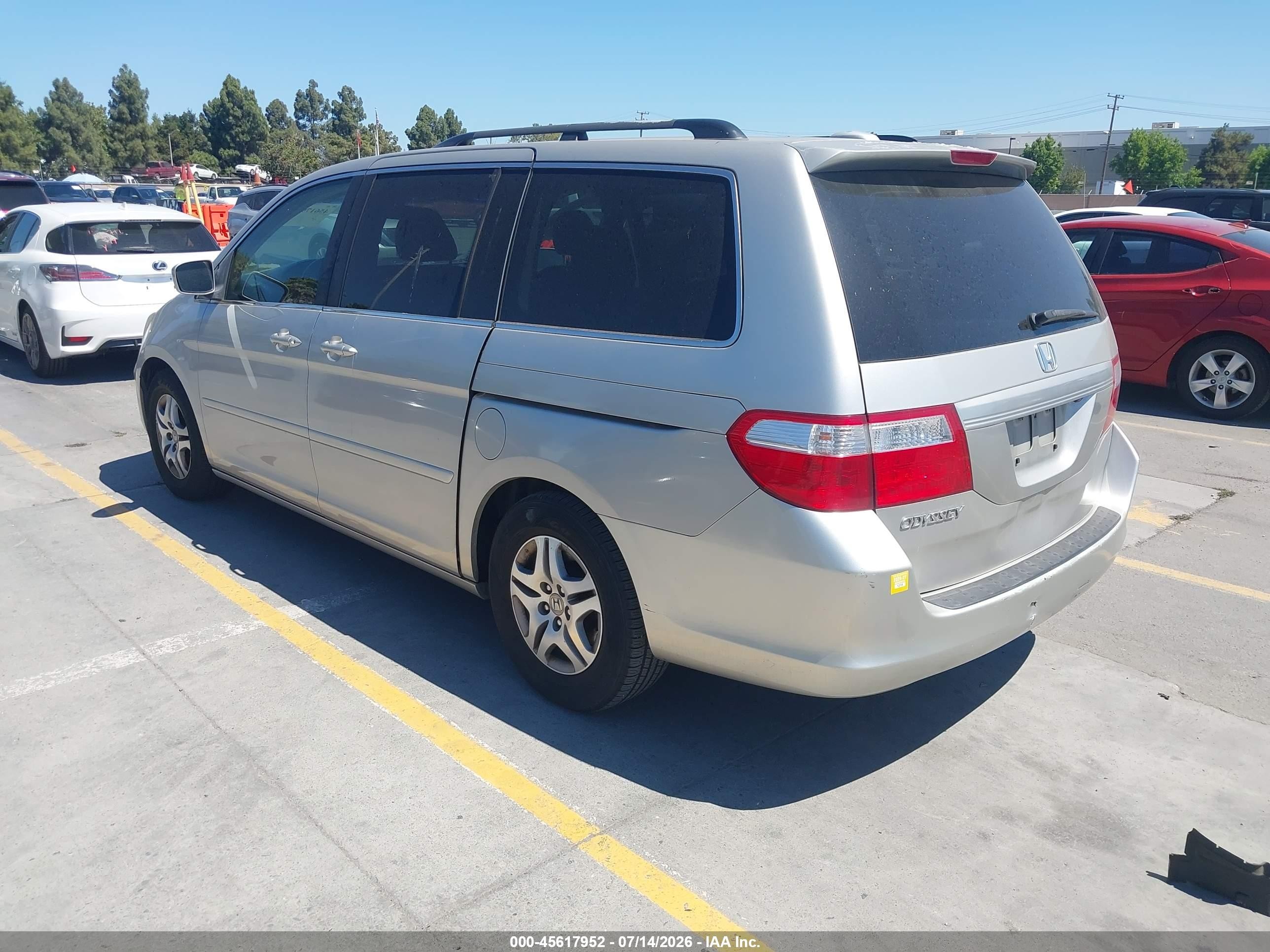 2006 Honda Odyssey Ex-l Silver vin: 5FNRL38786B091790