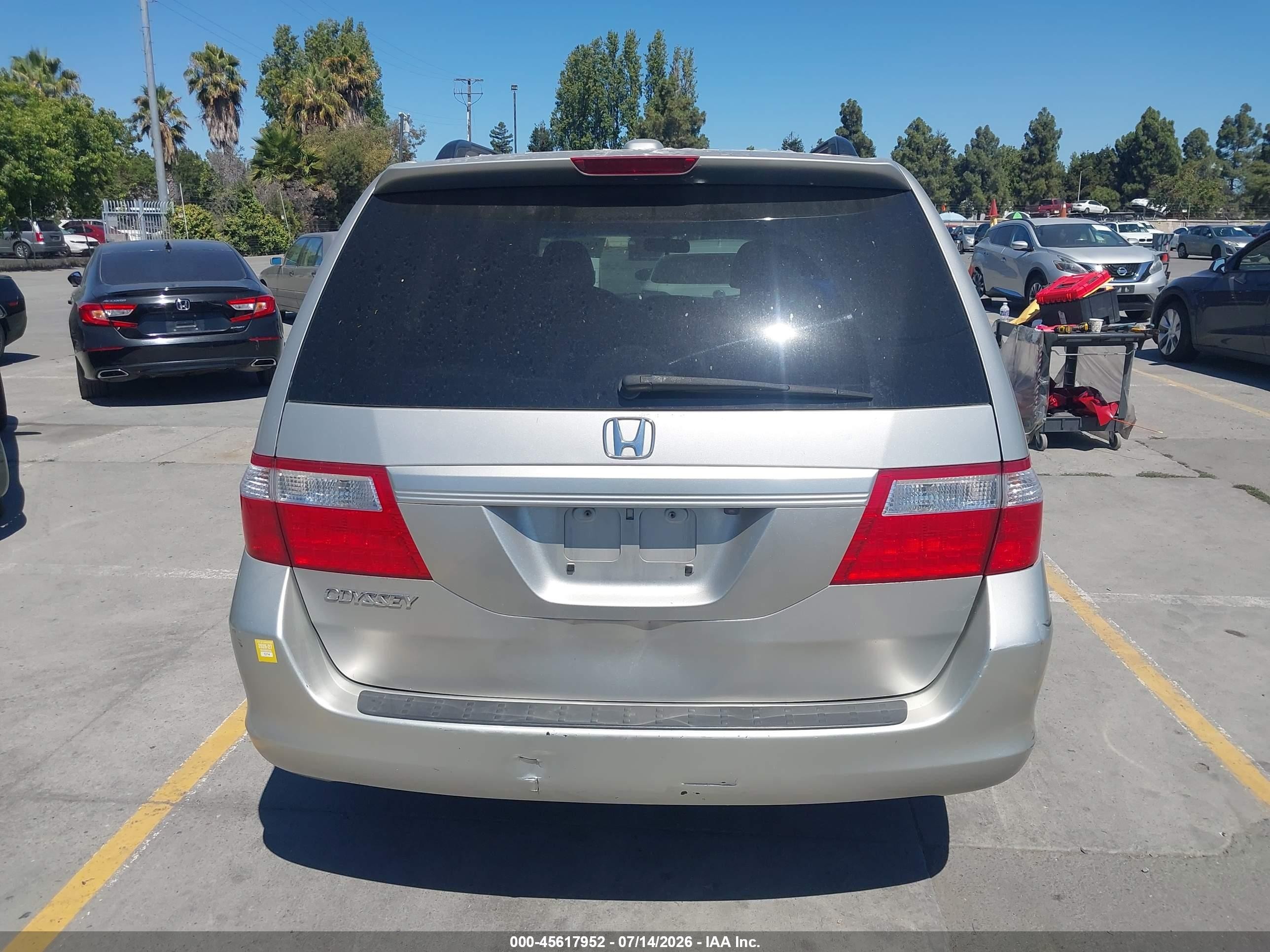 2006 Honda Odyssey Ex-l Silver vin: 5FNRL38786B091790