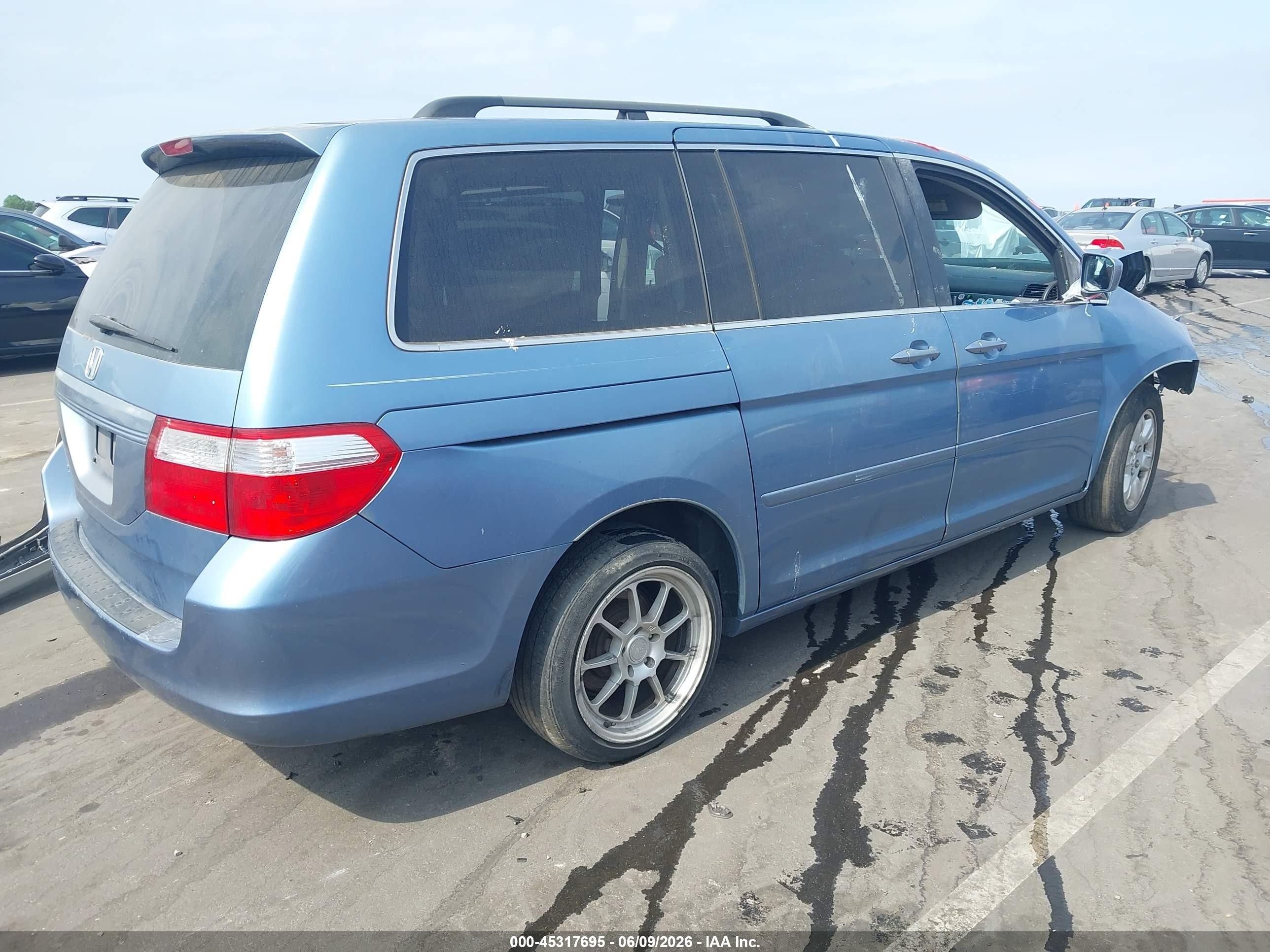 2006 Honda Odyssey Ex-l Blue vin: 5FNRL38786B112167