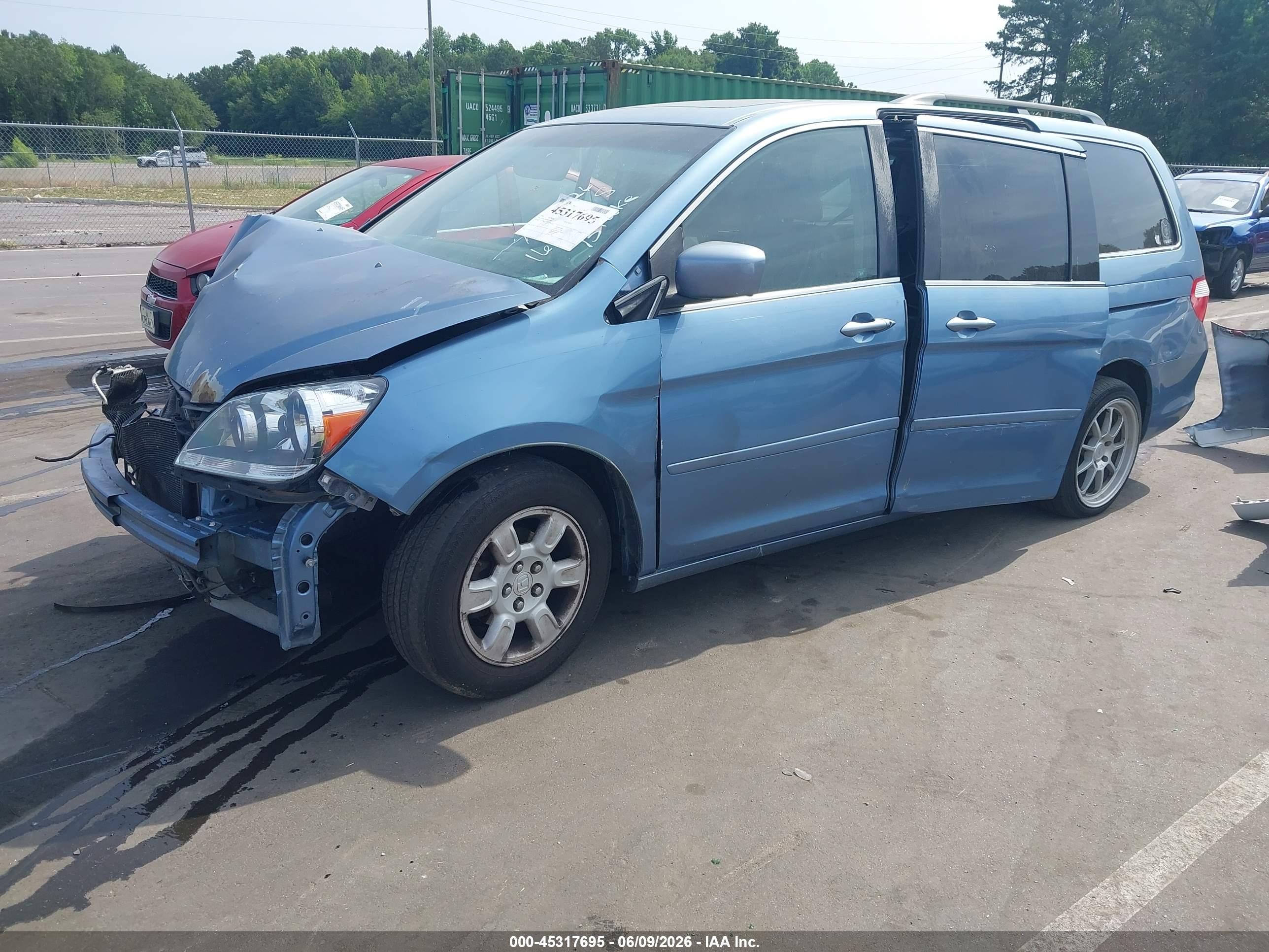 2006 Honda Odyssey Ex-l Blue vin: 5FNRL38786B112167