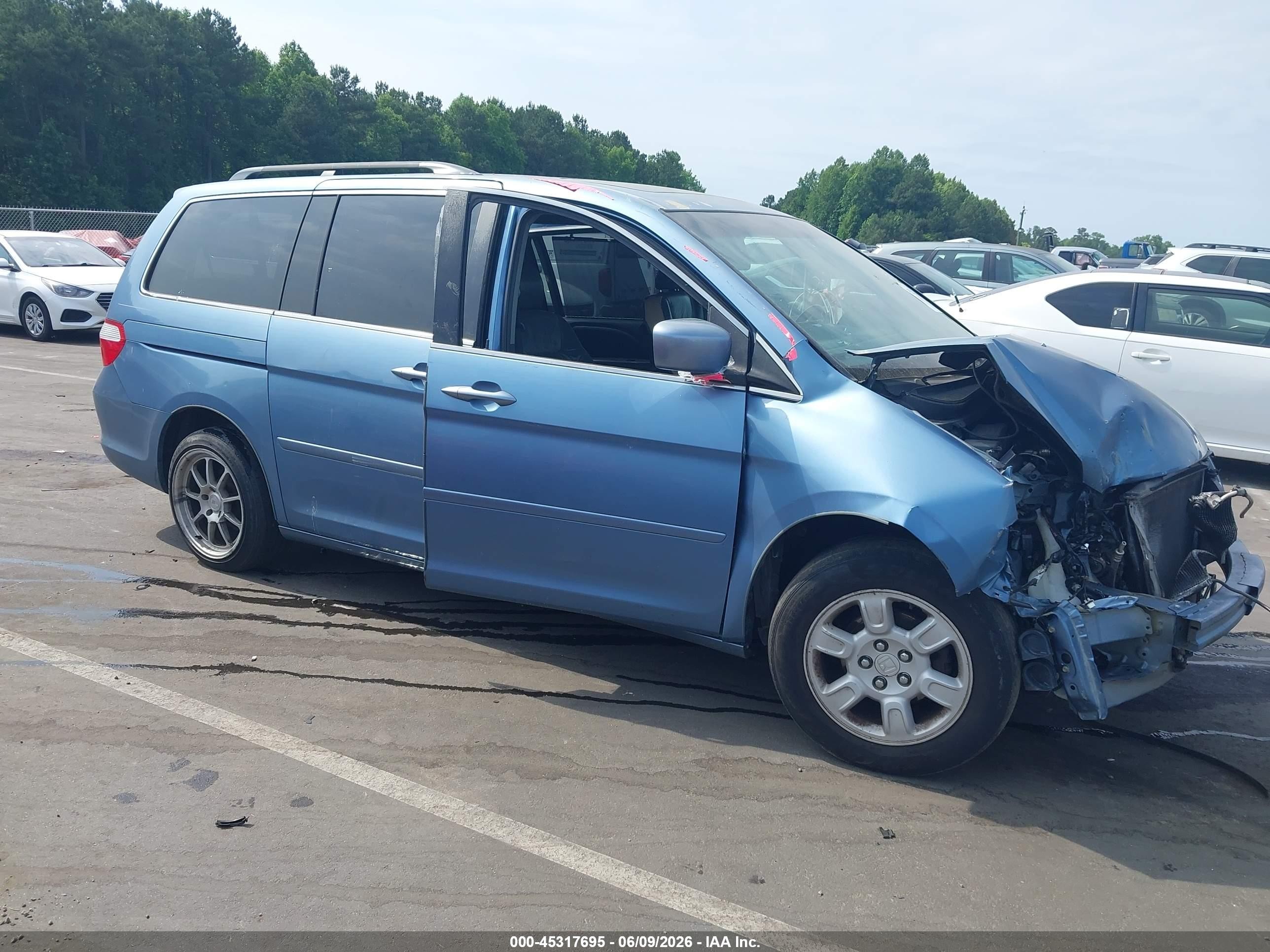 2006 Honda Odyssey Ex-l Blue vin: 5FNRL38786B112167