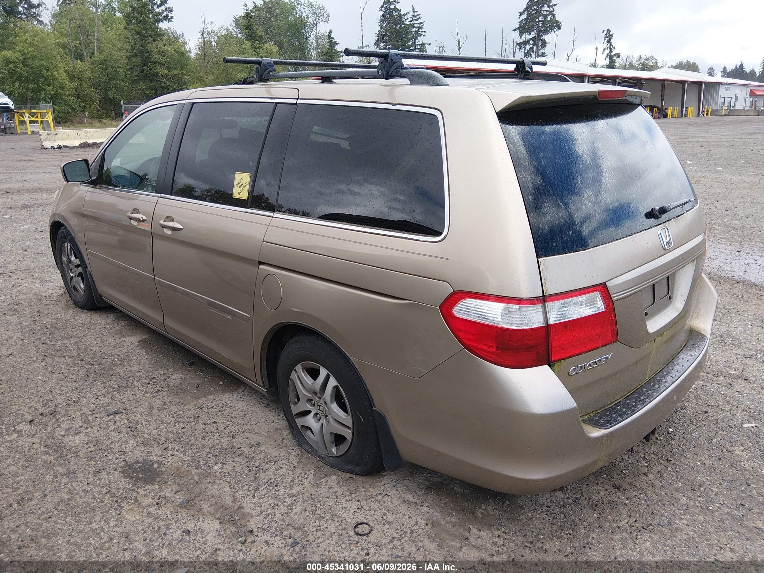 2006 Honda Odyssey Ex-l Gold vin: 5FNRL38786B430757
